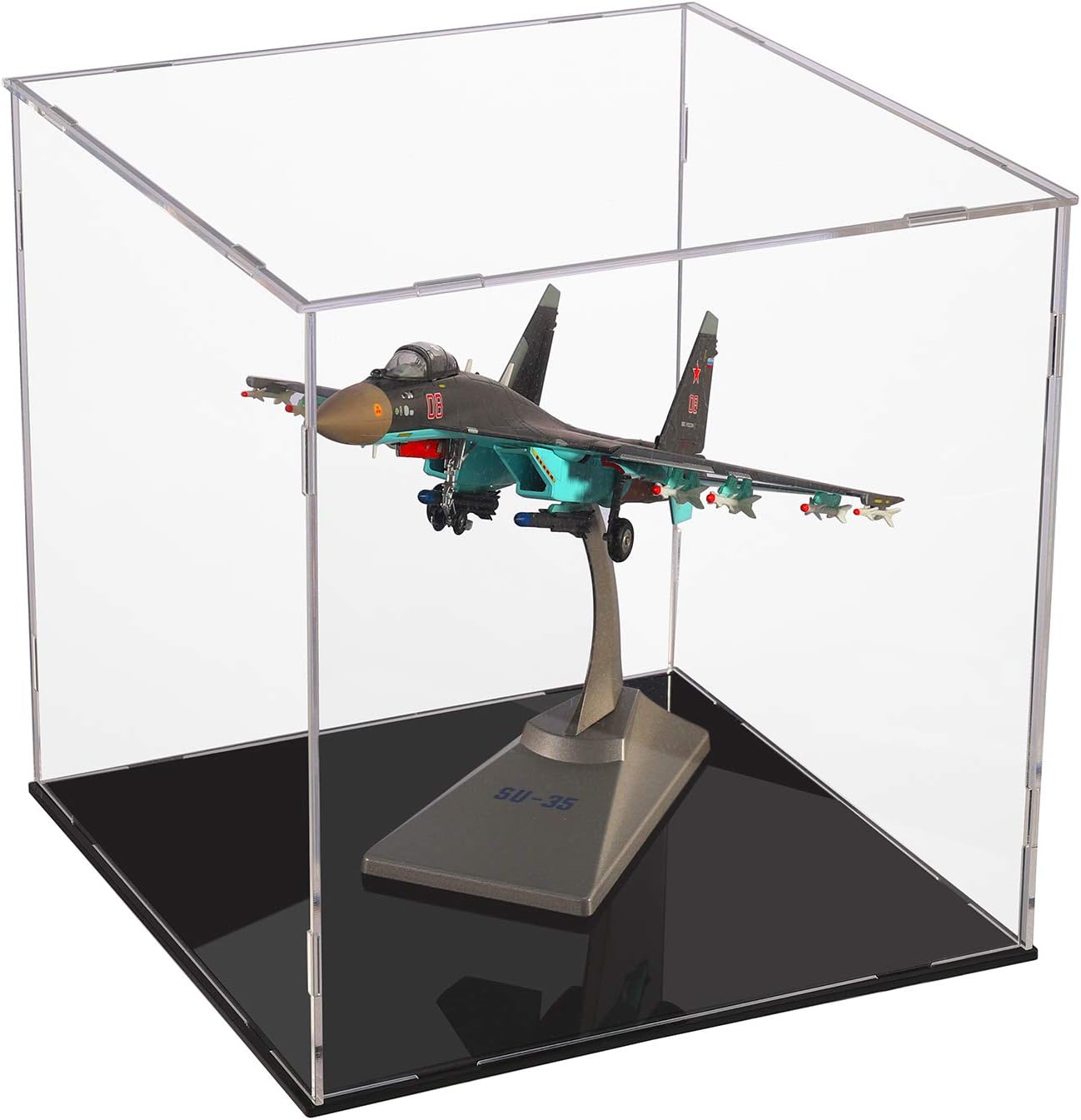 A+ DESIGN Clear Acrylic Display Case Assemble Collectibles Box Alternative Glass Case for Display Action Figures Home Storage & Organizing Toys (10x10x10 inch; 25x25x25 cm)