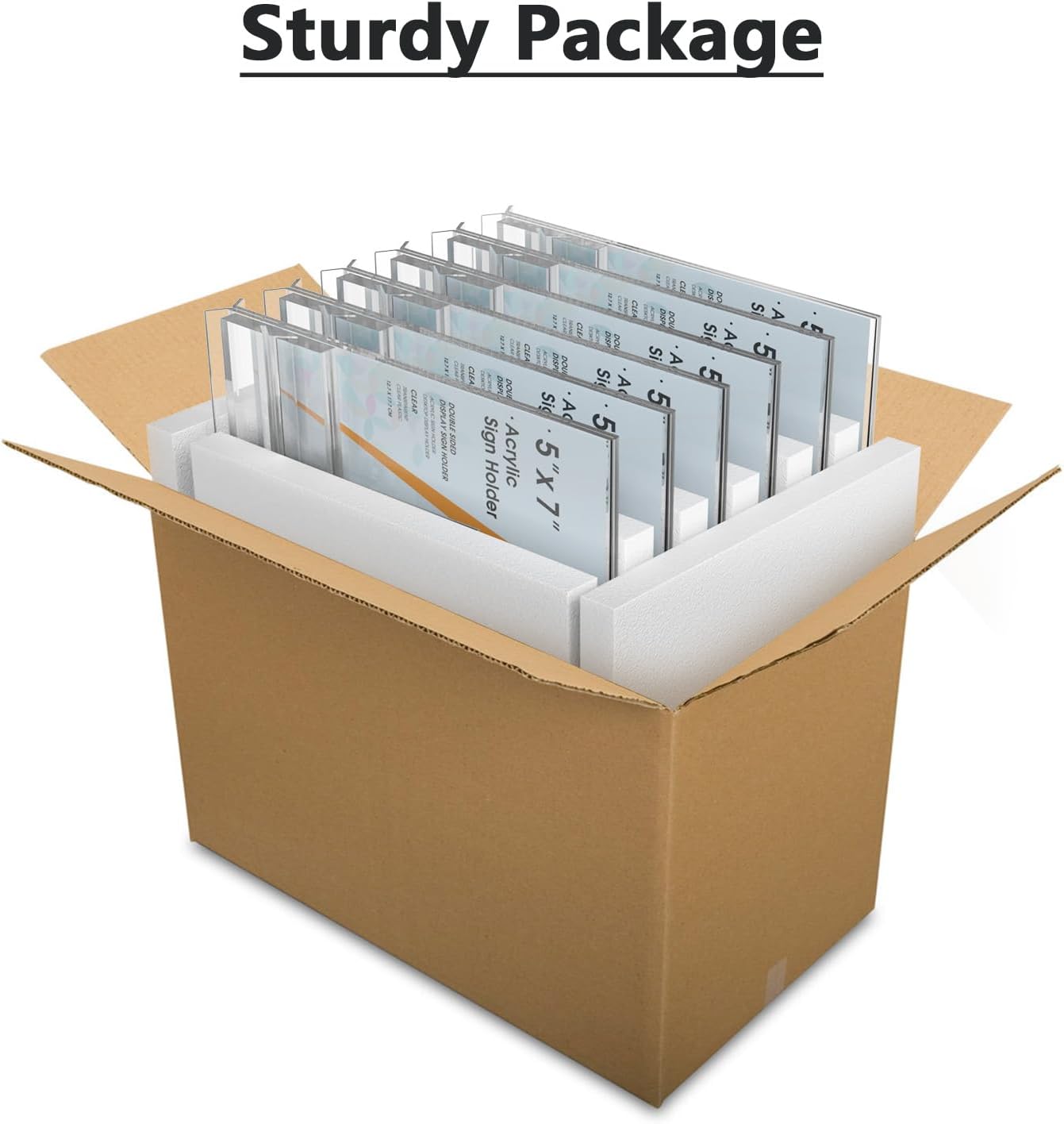 Private Label MaxGear 5x7 Acrylic Sign Holder 6 Pack, Clear Table Display Stand， Double Sided Flyer Menu Holder Photo Frame, Plastic Paper Holder Acrylic Picture Frames for Stores, Restaurants, Hotels, Office OEM Wholesale Manufacturer