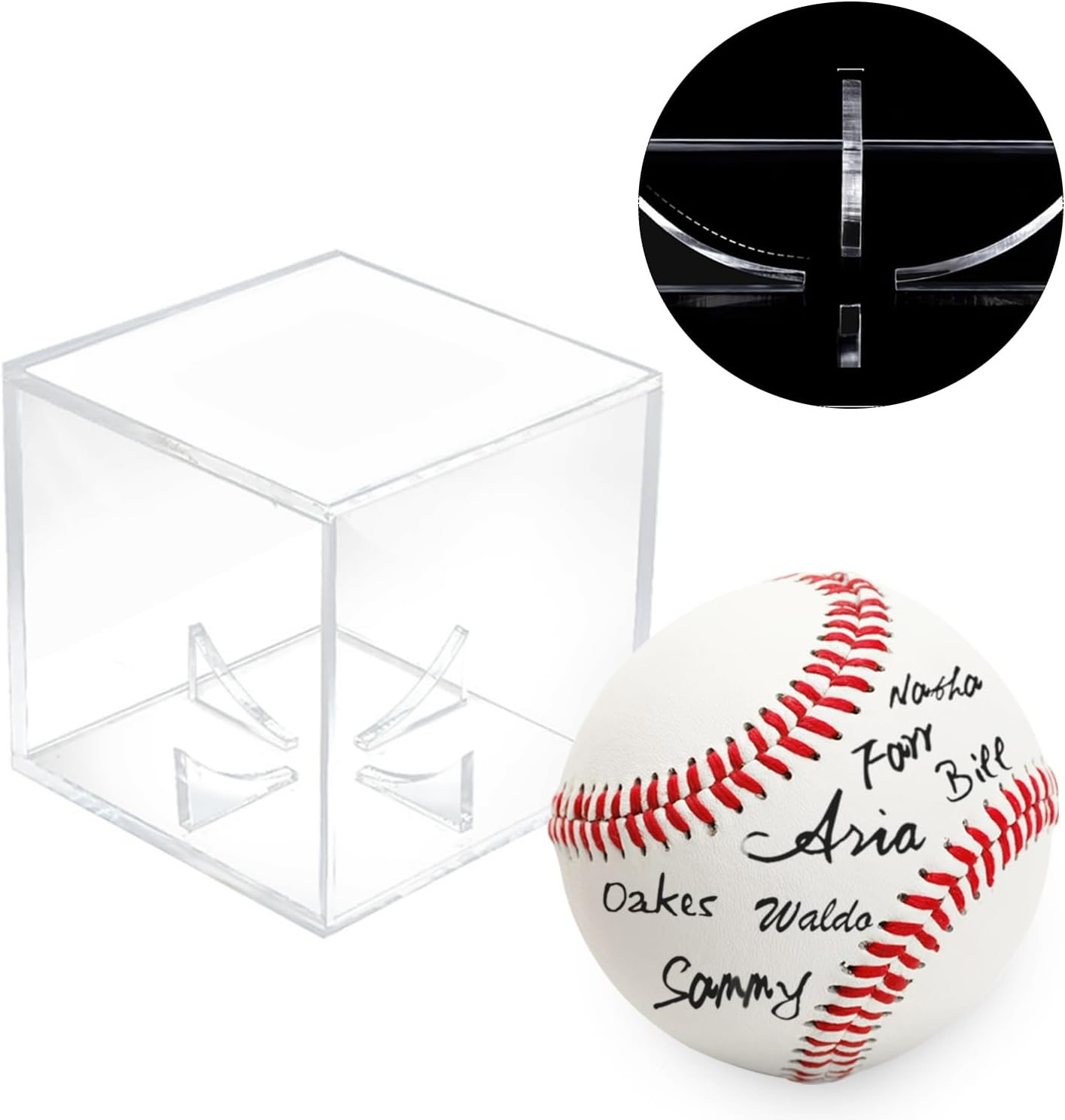 ODM Acrylic Baseball Case for Display, UV Protected Baseball Display Cube, Autographed Baseball Clear Display Case, Baseball Display Case for Memorabilia Baseball (1 PC) Custom Logo Service