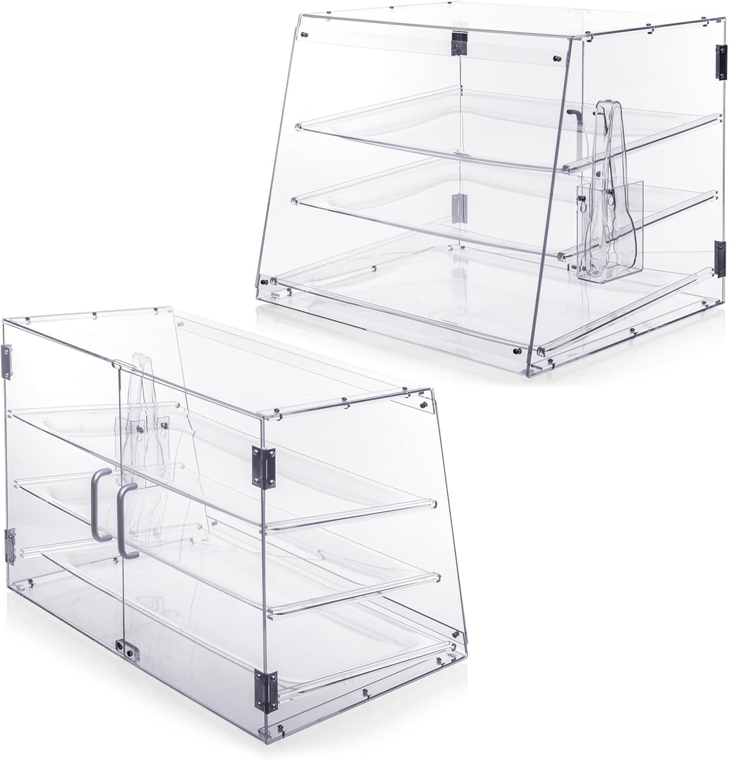 Wholesale OEM ODM Bakery Display Case, Pastry Display Case countertop 3 Tier Tray, Acrylic Clear Boxes for Bread Pastry Desserts Food Cookie, Display Cabinet Box for Baking Enthusiasts, 20.86 x 17.3 x 16.5 in Factory & Supplier