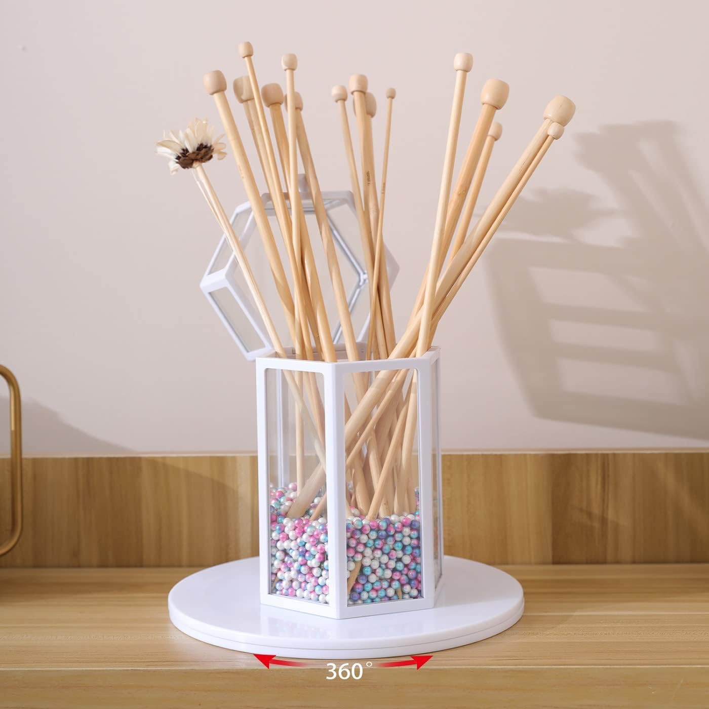 Private Label Lazy Susan Turntable (360˚ Rotation) White Acrylic Ball Bearing Rotating Tray Dropshipping Friendly
