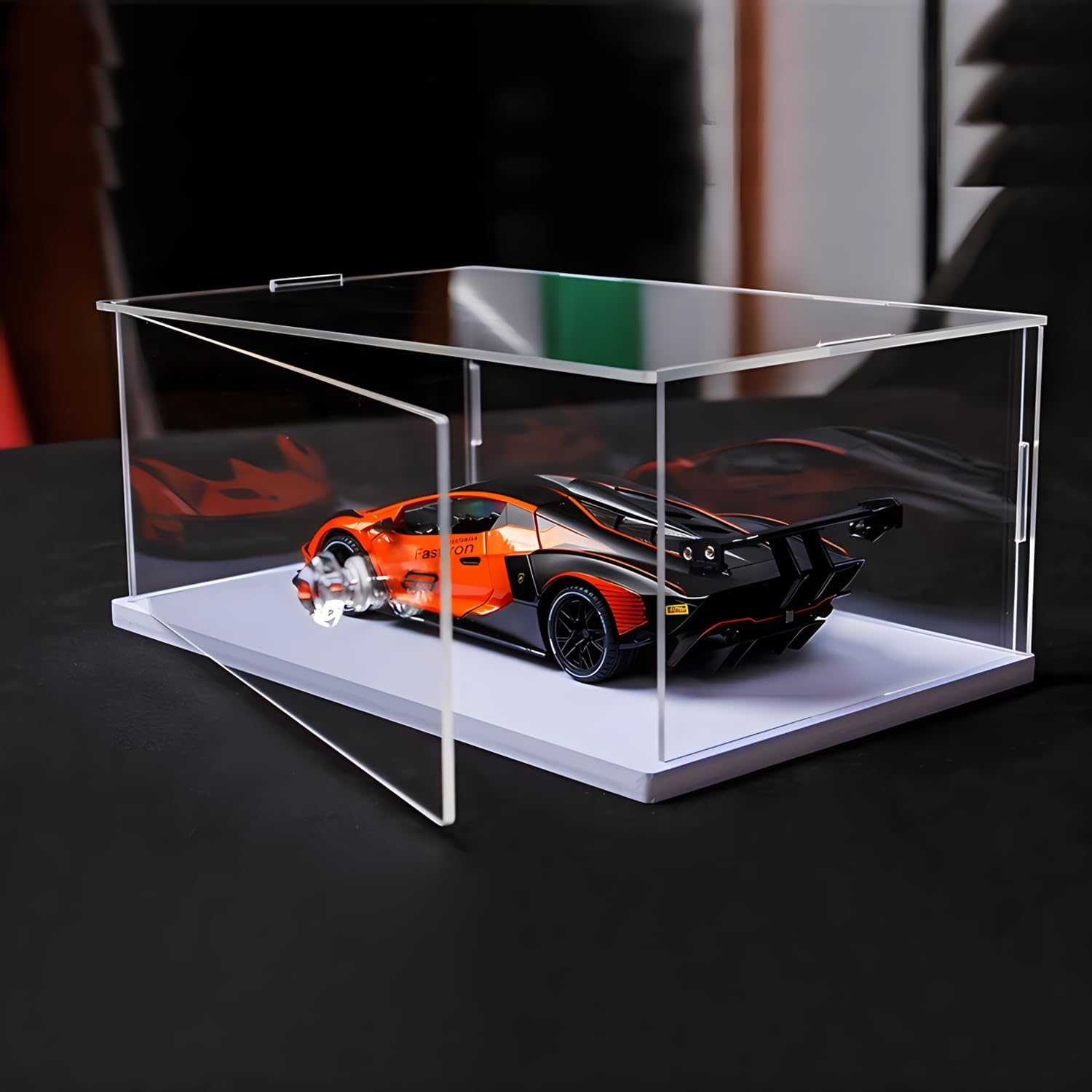 Wholesale OEM ODM Clear Acrylic Display Case,Display Box Stand with White Base,with Door, Dustproof Protection Showcase for Collectibles Memorabilia Figurines ,12 Size Options(6x6x6 inch; 15x15x15cm) Factory & Supplier