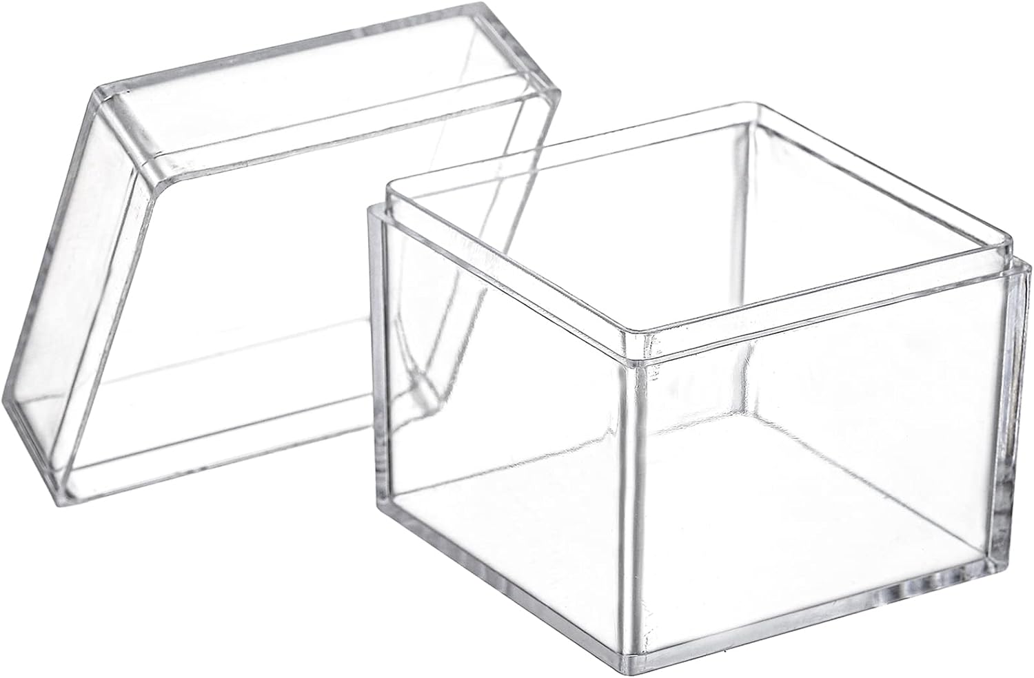 ODM Okllen 36 Pack Acrylic Square Cube, Small Clear Box with Lids, Treat Gift Boxes Candy Storage Container for Cosmetics, Makeup, Jewelry, Party Favor, 2x2x2 Inches Custom Logo Service