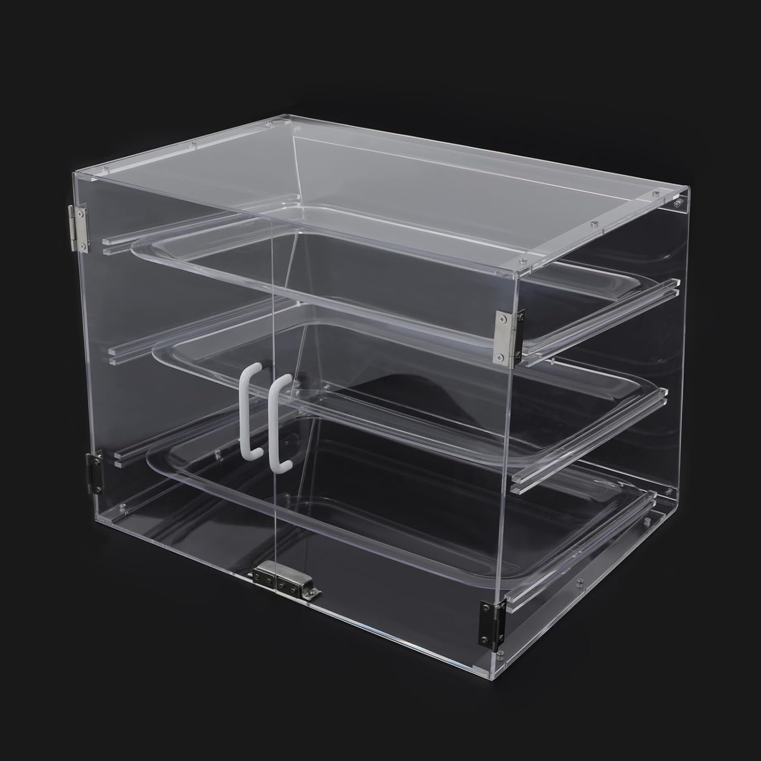 Wholesale OEM ODM Pastry Display Case, 3-Tier Commercial Countertop Bakery Display Case, Acrylic Display Box Clear Bread Storage with Magnetic Door, 21" x 17 1/3" x 16 1/2" Factory & Supplier