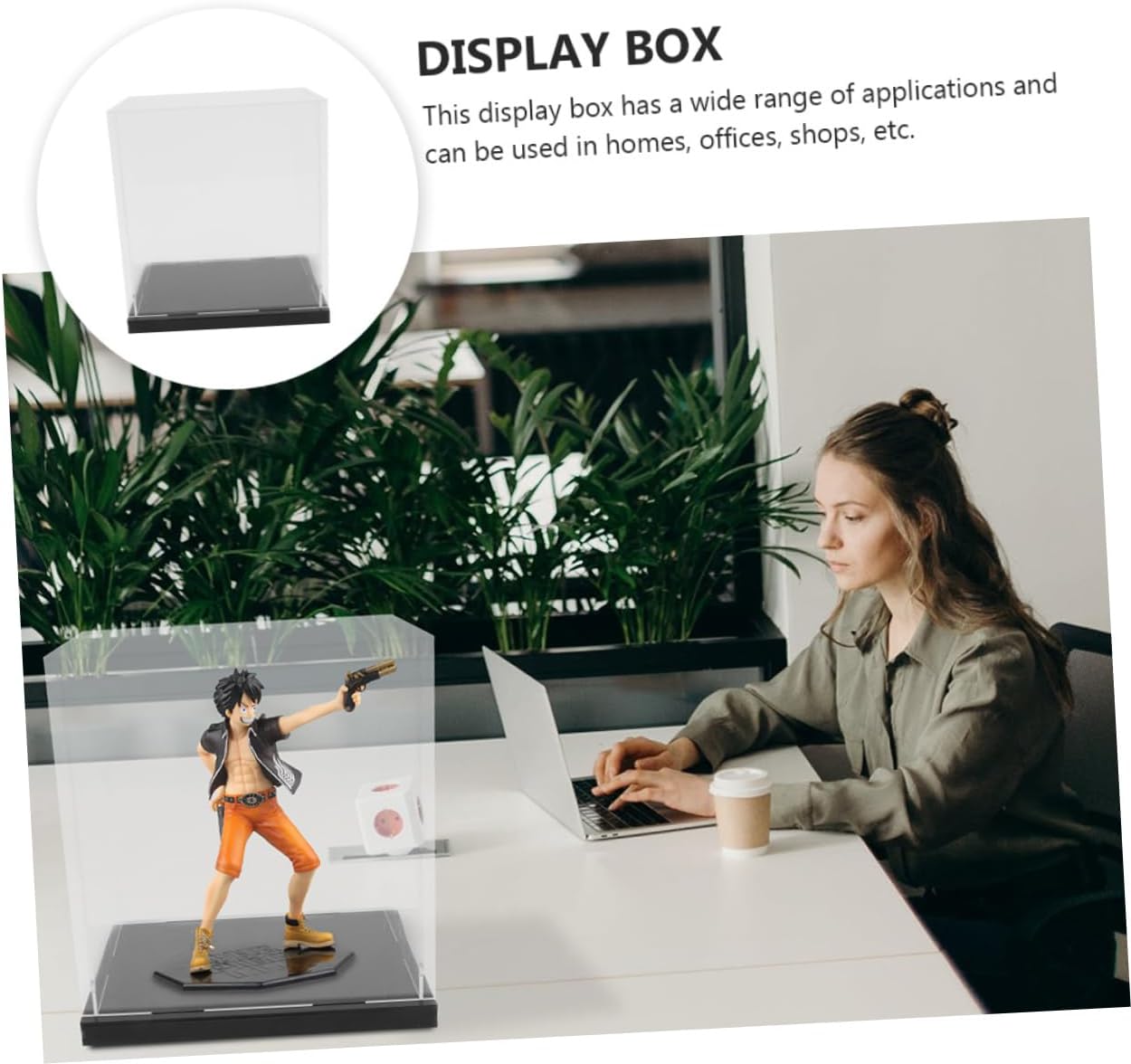 ODM KICHOUSE Clear Acrylic Display Case for Models Transparent Cube Organizer for Countertop and Dustproof Showcase for Collectibles Storage Custom Logo Service