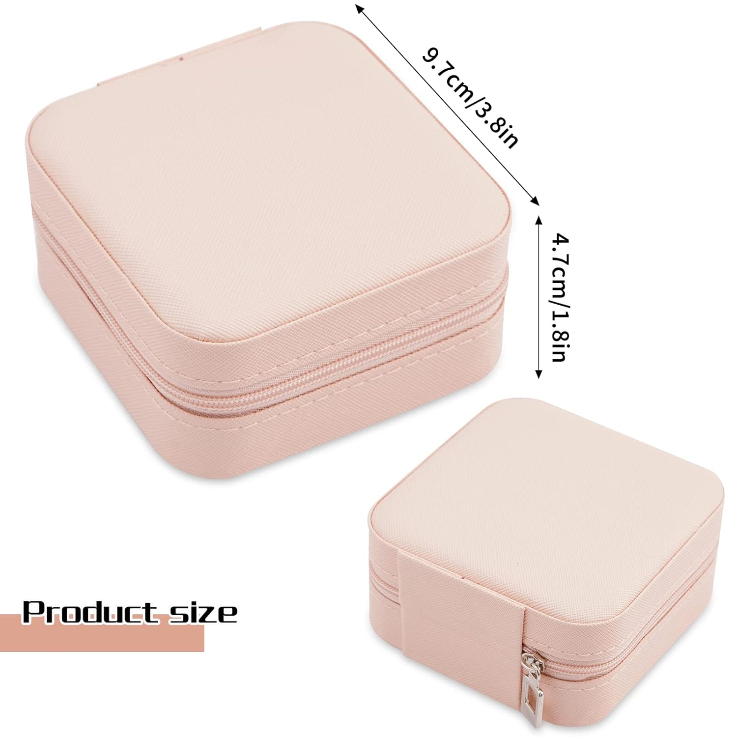 Direct Manufacturer Portable Travel Mini Jewelry Box Leather Jewellery Ring Organizer Case Storage Gift Box Girls Women (pink). Low MOQ