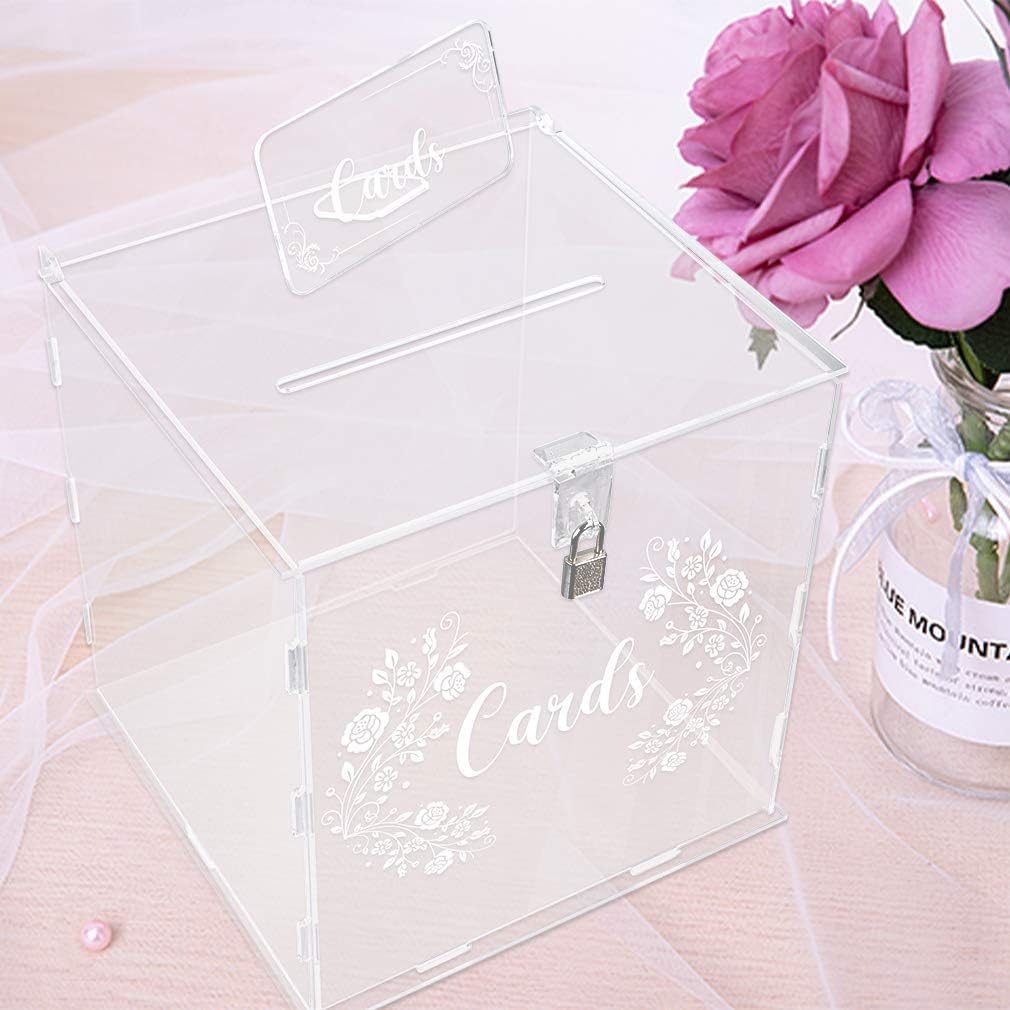 ODM Acrylic Card Box with Lock Gift, Money Holder for Wedding Reception, Anniversary, Birthday & Graduation Decorations (Clear) Custom Mold Development