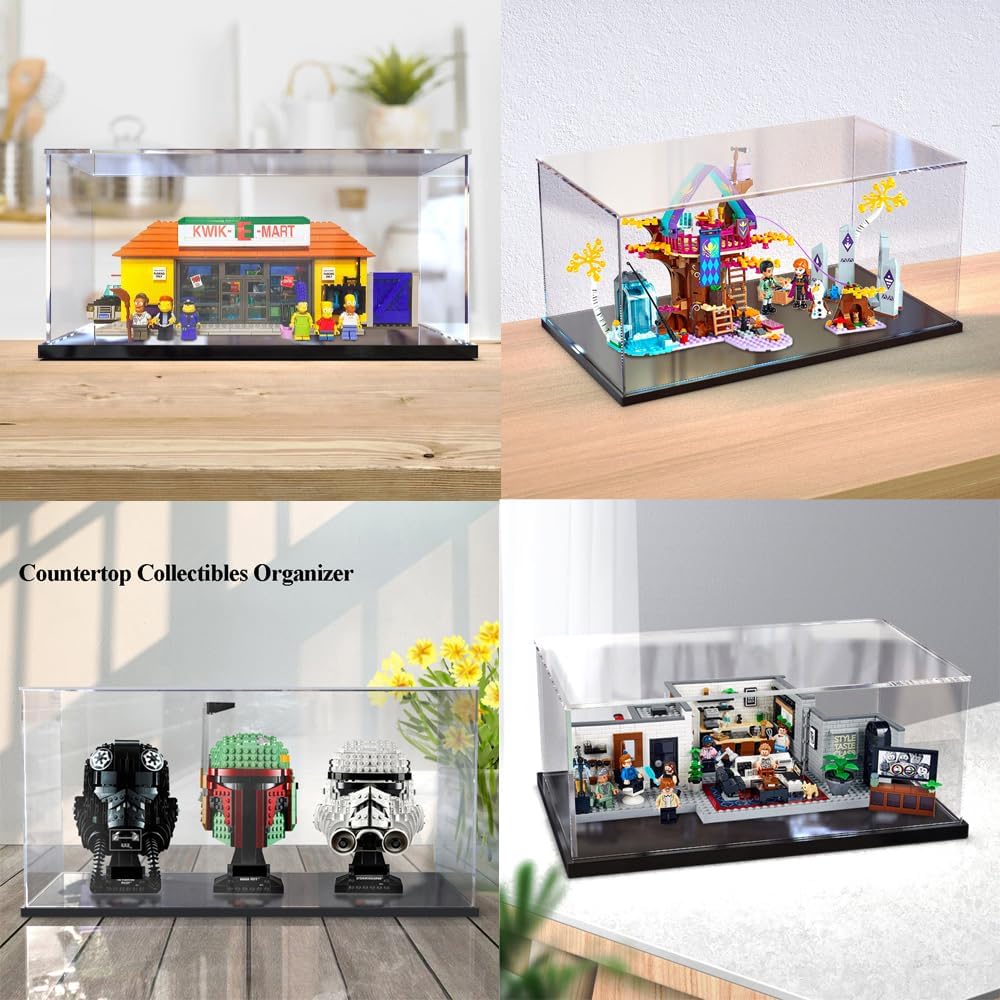Wholesale OEM ODM DuvinDD Acrylic Display Case for 1/8 Scale Model Car Large Lego Display Case for 42096 42083 Showcase Countertop Clear Display Box Dustproof Storage Acrylic Box with Black Base(23.6x11.8x7.8inch) Factory & Supplier