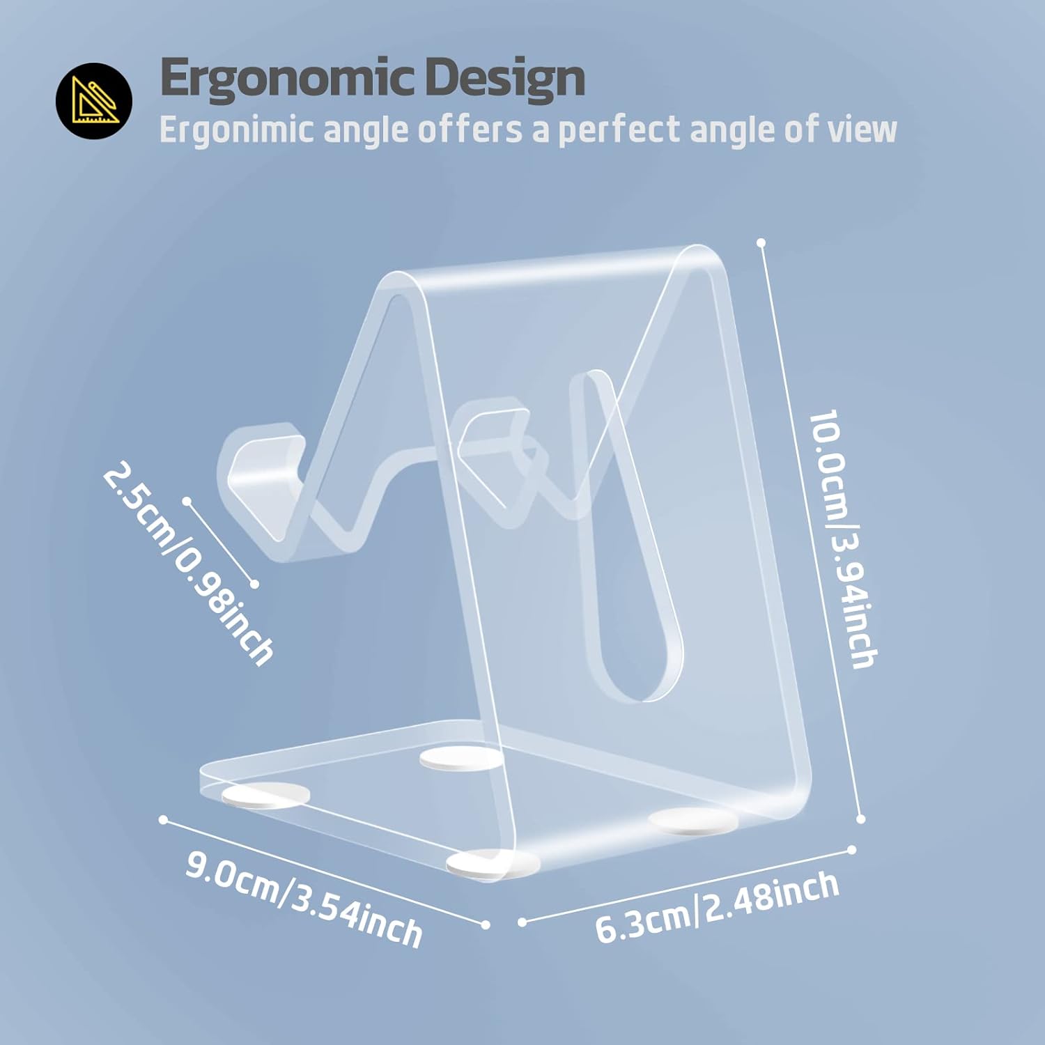 Private Label Urmust Acrylic Phone Stand for Desk, Clear Phone Holder, Office Accessory, Desk Decor, Compatible with iPhone 14/13/12 Pro Max Plus OEM Wholesale Manufacturer