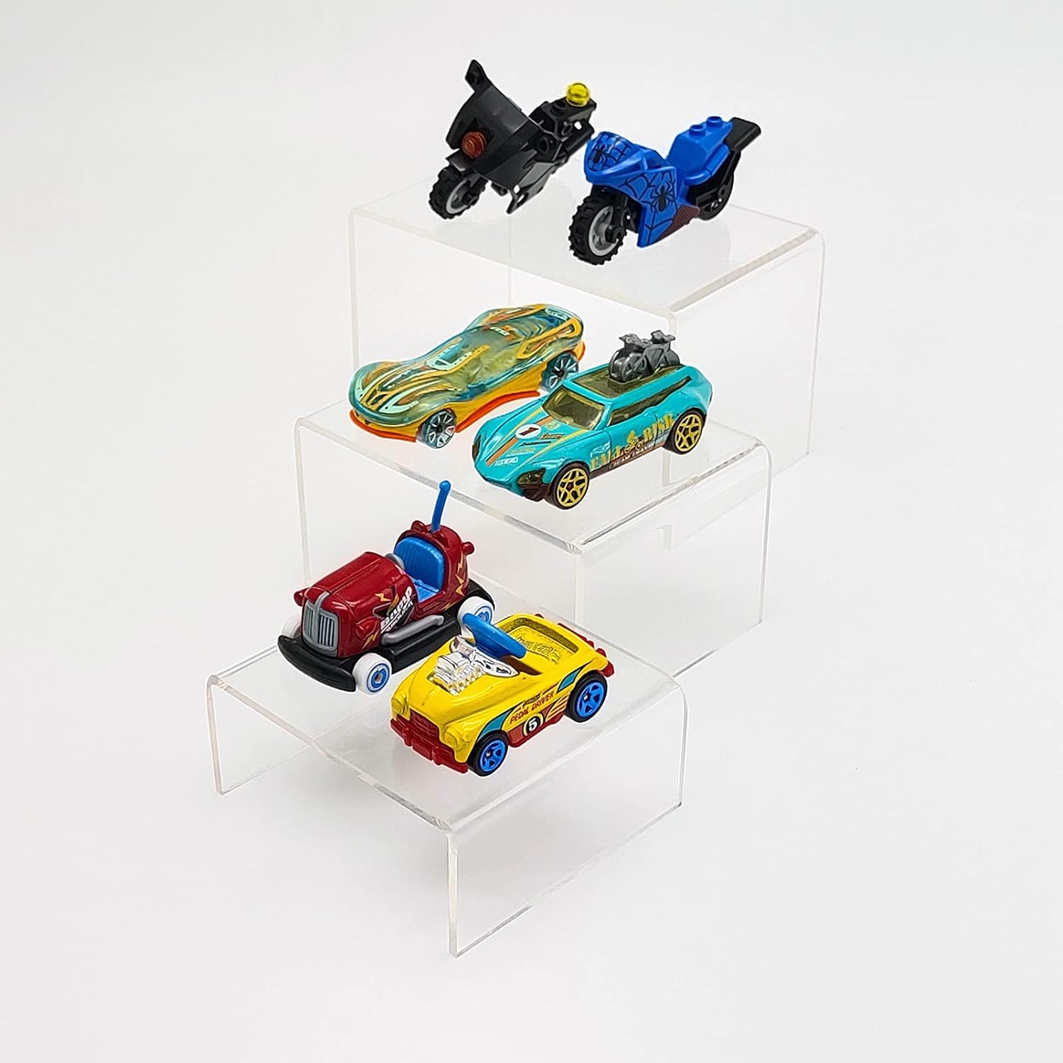 Private Label 2 Sets Acrylic Display Risers(3",4",5") Clear Product Stand,Cupcakes Holder Dessert Transparent Showcase Stands, Candy Bar Risers, Lifts for Figures OEM Wholesale Manufacturer