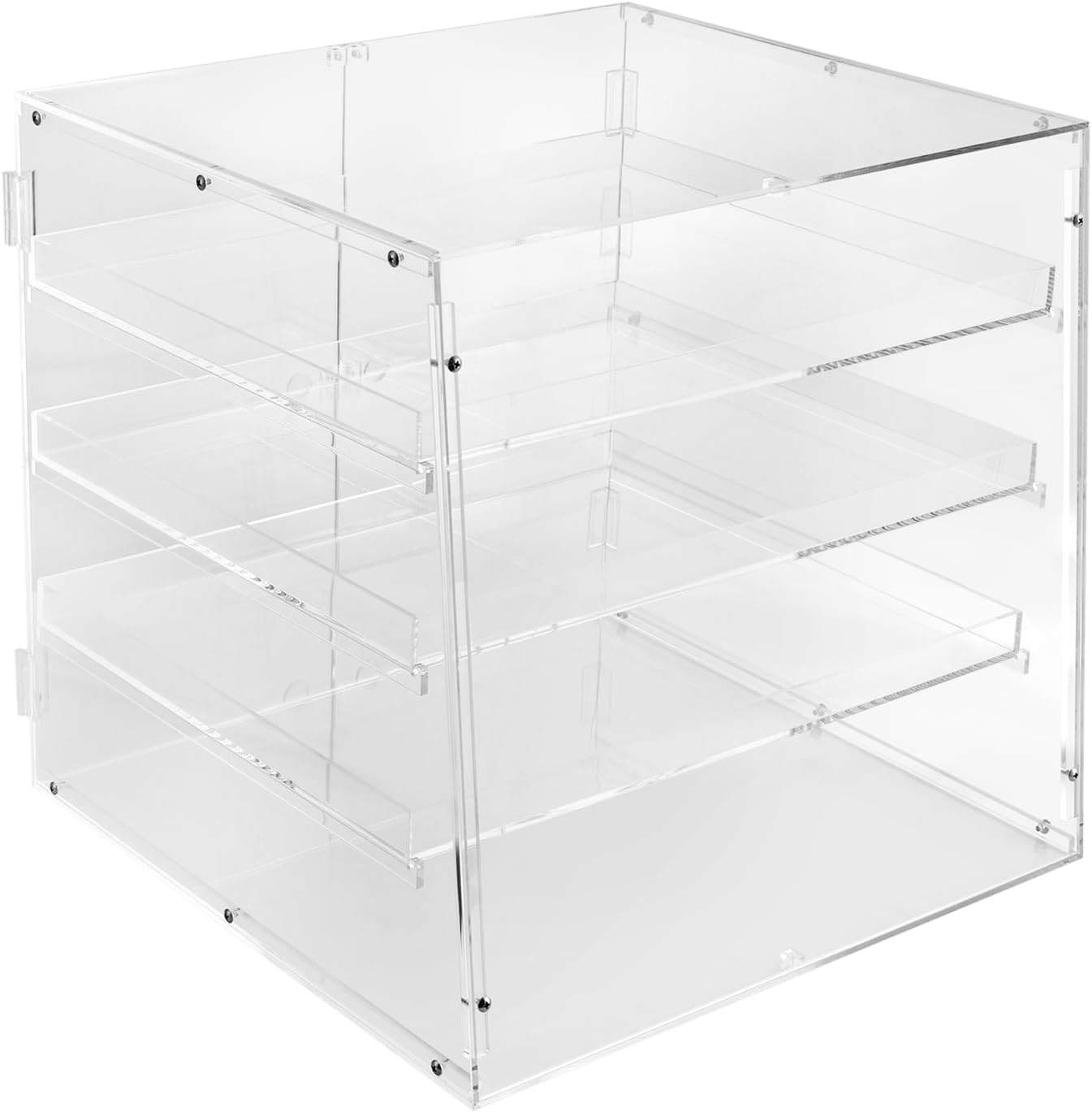 Wholesale OEM ODM Clear Acrylic Pastry Display Case, Bakery Display Case Countertop 3-Tier Commercial Countertop Display Case Large Display Box Bread Display Case (L 18.7" × D 17.71"× H 17.71") Factory & Supplier