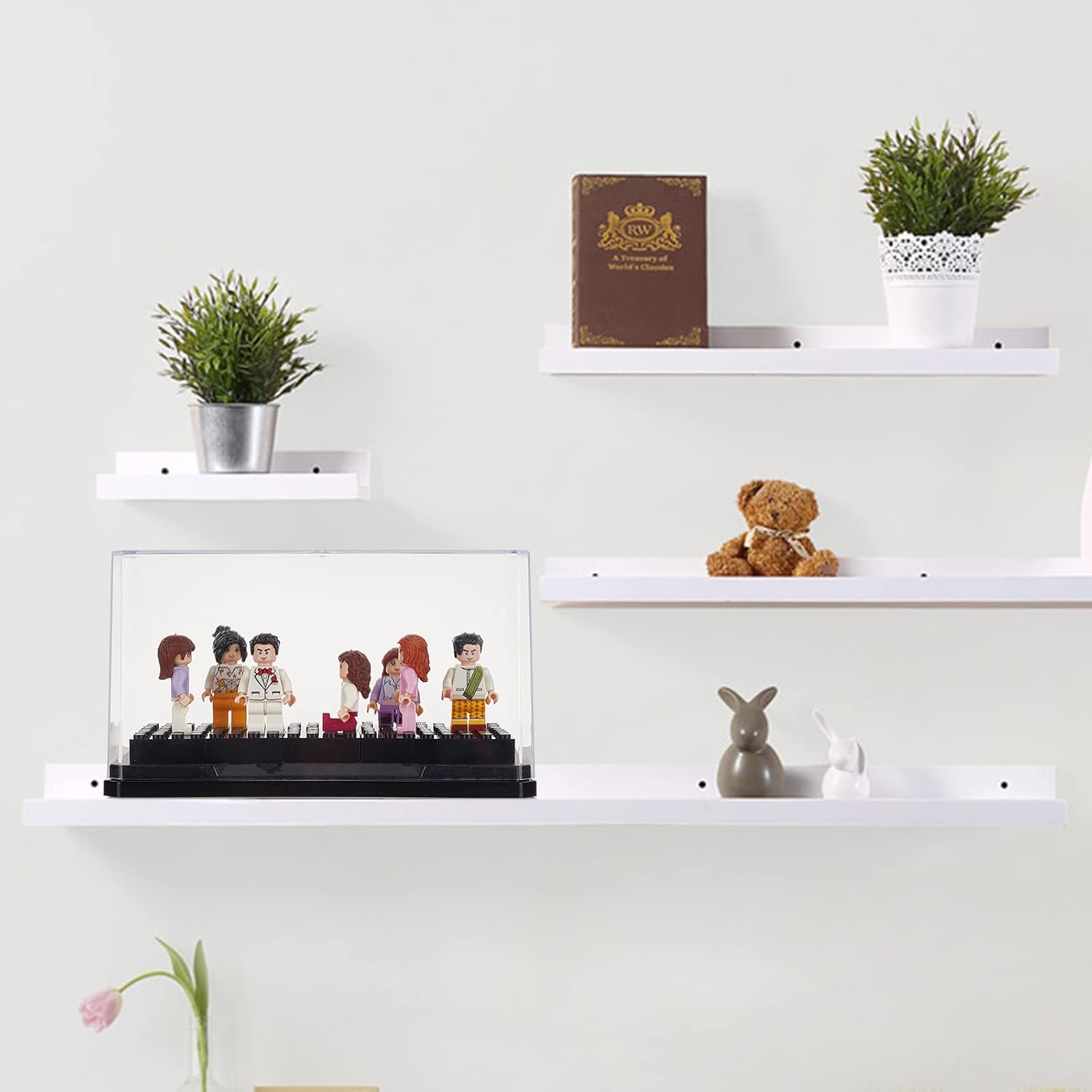 Wholesale OEM ODM OLYCRAFT Clear Plastic Display Case 7x3.5x4 Inch Display Stand Box Self-Assembl Display Case with Black Base Dust Proof Protection Showcase for Collection Bricks Blocks Models Factory & Supplier