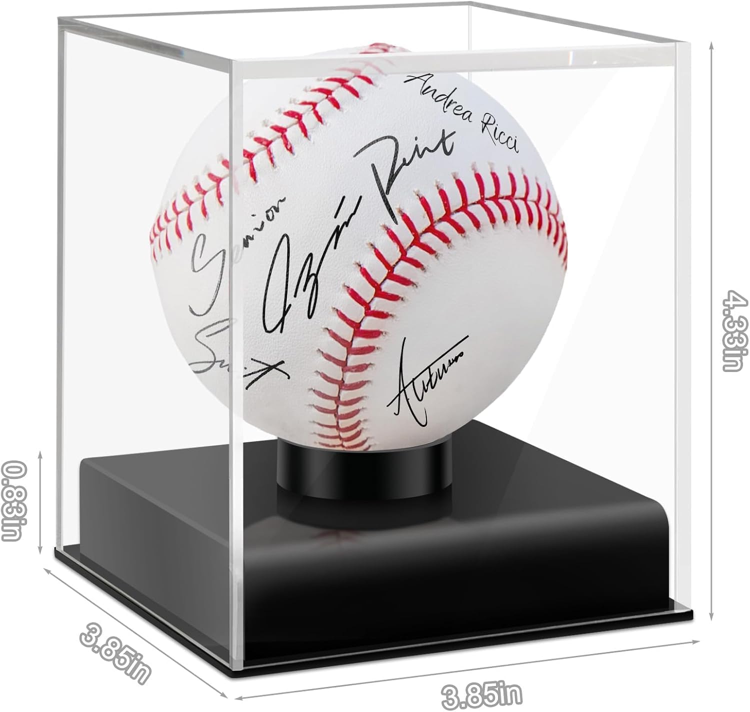ODM Baseball Display Case, UV Protected Acrylic Clear Baseball Display Case, Square Cube Ball Memorabilia Display Box, Autograph Ball Protector, Baseball Holder for Official Size Ball (3 Pack) Custom Logo Service