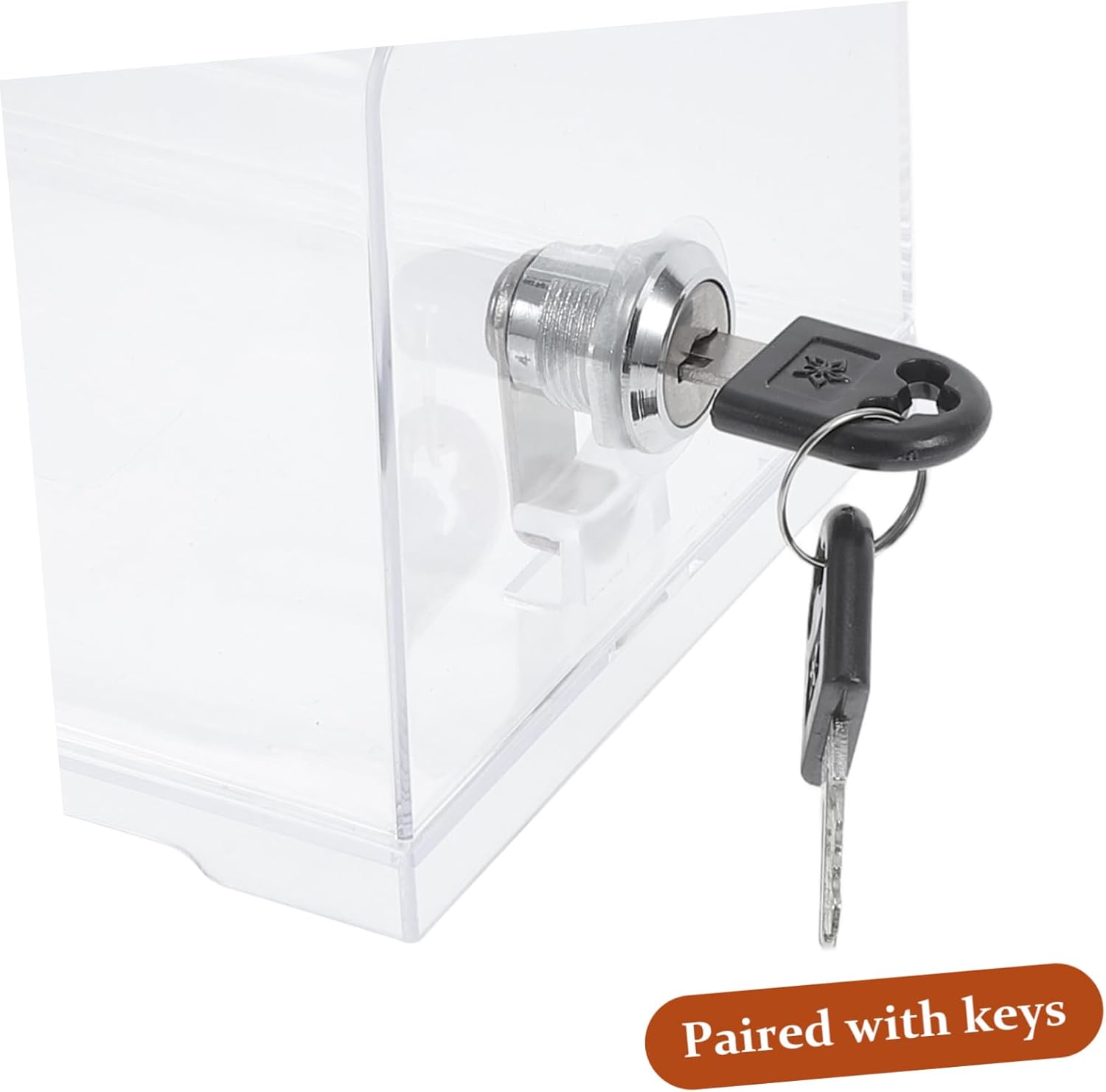 Private Label Card Storage Box for Exhibitions Acrylic Business Card Display Lockable Voting Box Custom Mold Development