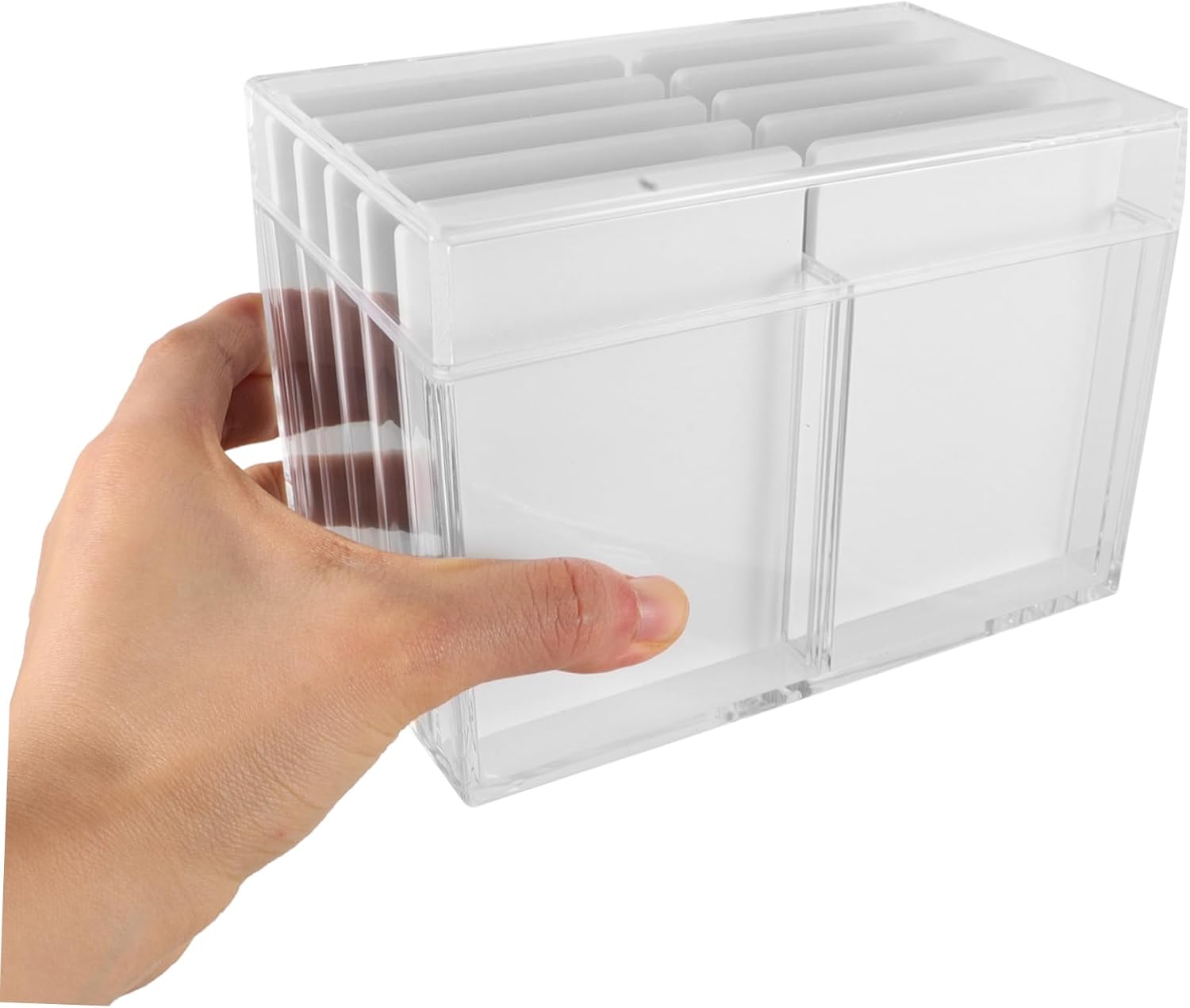 Private Label Acrylic Eyelash Storage Box Multi Organizer for False Eyelashes Durable and Stylish Display Case Travel Friendly Design for Easy Makeup Application Custom Logo Service