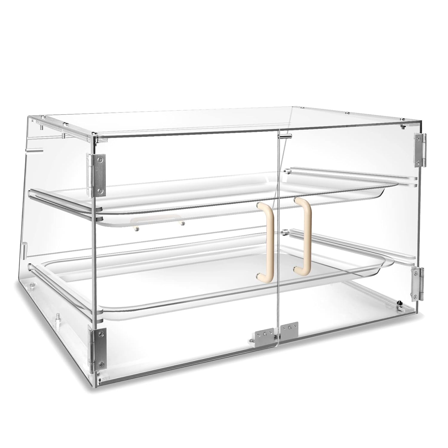Wholesale OEM ODM YBSVO 2 Tray Bakery Display Case with Front and Rear Doors - 21" x 17" x 12" Factory & Supplier