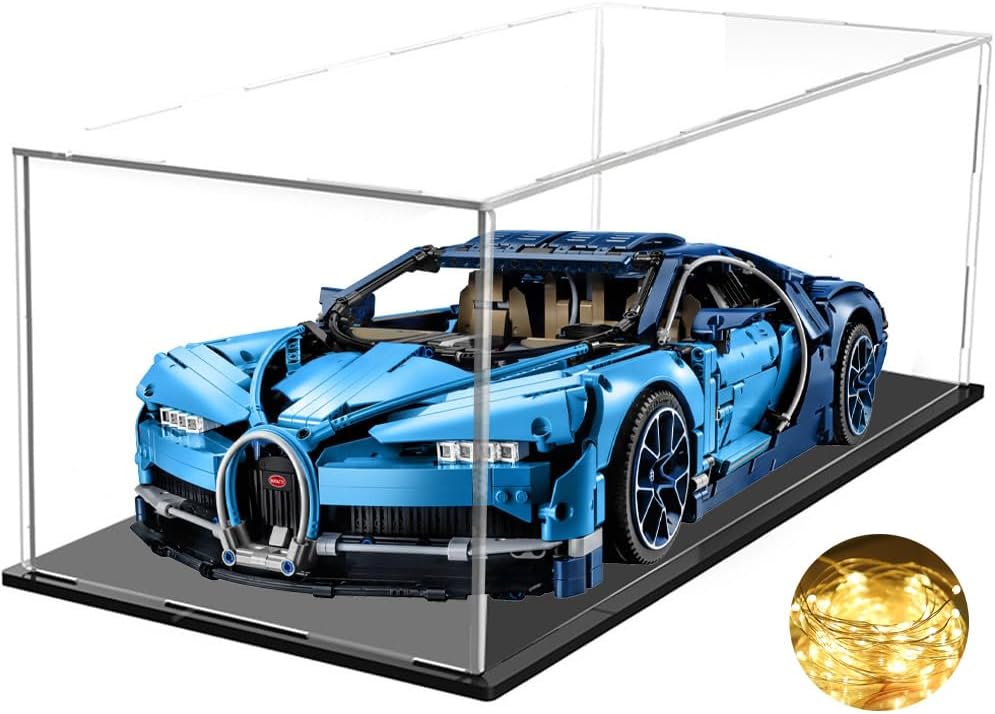 Wholesale OEM ODM DuvinDD Acrylic Display Case for 1/8 Scale Model Car Large Lego Display Case for 42096 42083 Showcase Countertop Clear Display Box Dustproof Storage Acrylic Box with Black Base(23.6x11.8x7.8inch) Factory & Supplier