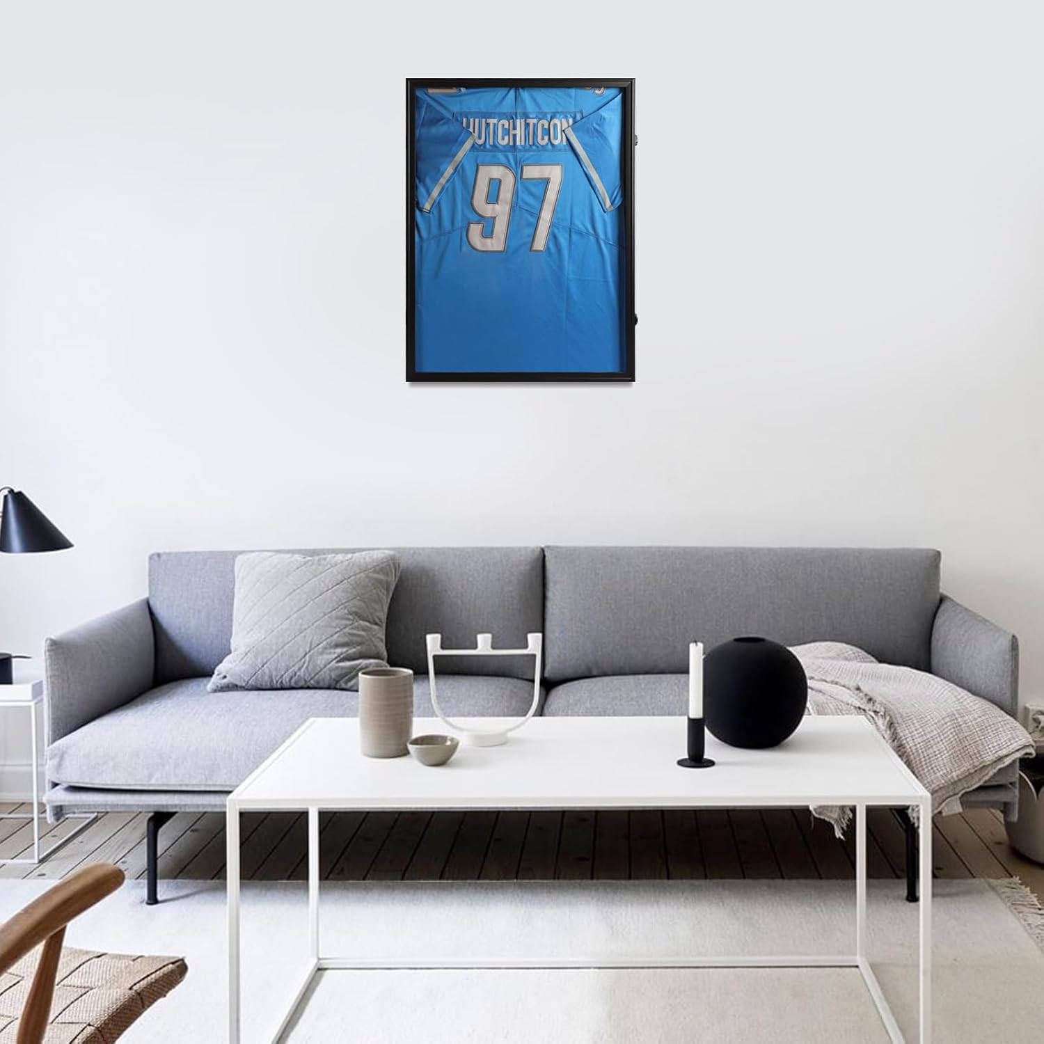 ODM IHEIPYE Jersey Frame Display Case Black Lock,Large Shadow Box Lockable with 98% UV Protection Acrylic Linen Lining and Hangers for Baseball Basketball Football Soccer Hockey 2XL Sport Jersey Shirt Custom Mold Development