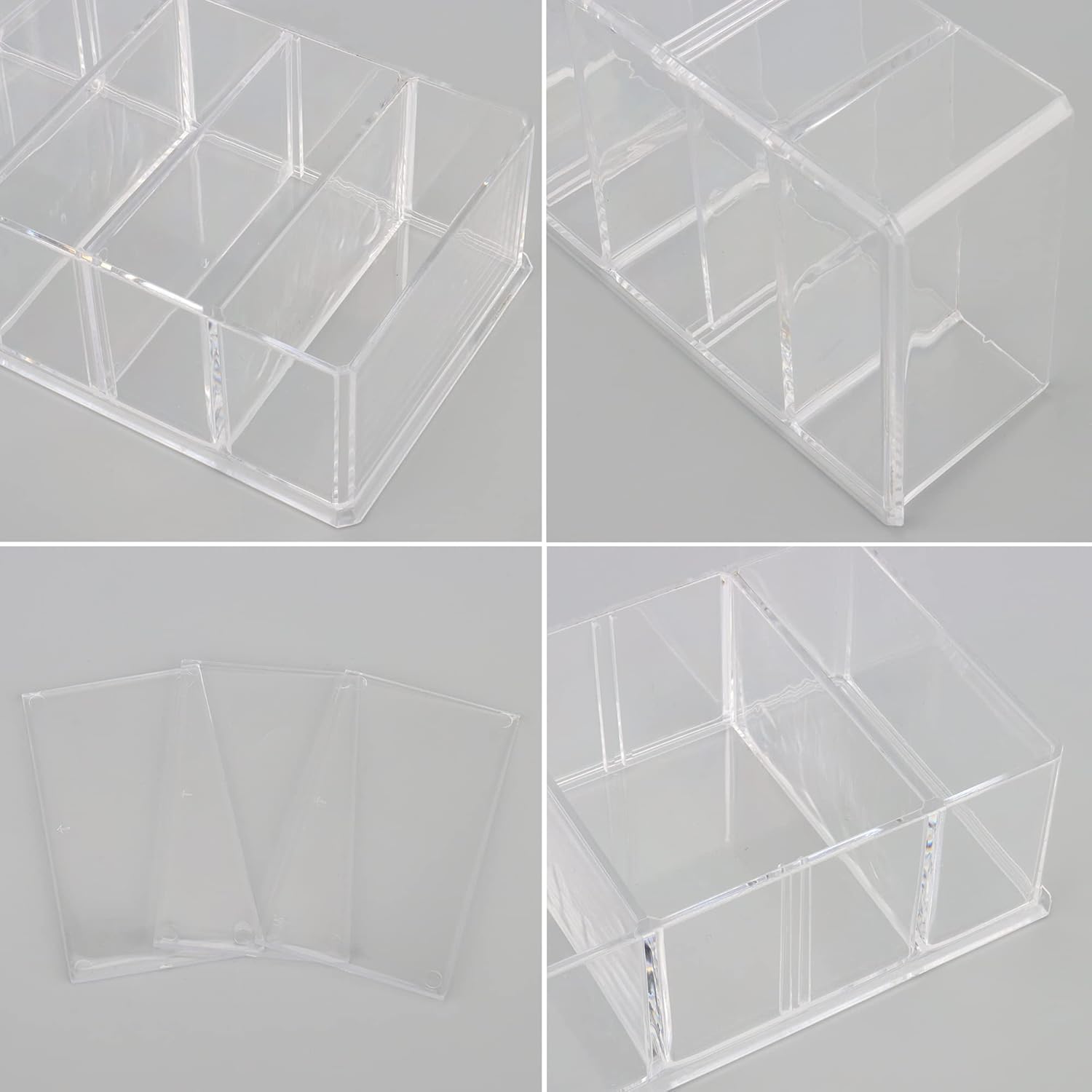 Direct Manufacturer DesignSter Acrylic Jewelry Box with Jewelry organizer Bag Anti-Oxidation for Rings, Necklace, Bracelets, Stud, and Earrings Storage Low MOQ