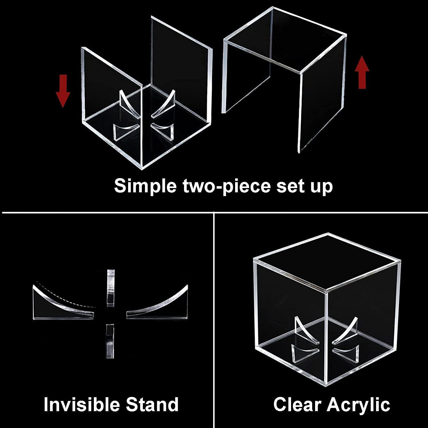 ODM 24PCS Baseball Display Case, UV Protected Acrylic Square Baseball Holder, Clear Cube Autograph Memorabilia Ball Display Cases, Official Size Baseball Display Box Custom Logo Service