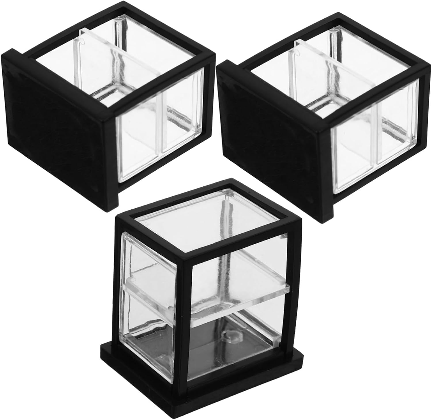 Wholesale OEM ODM Milisten 6pcs Miniature Bakery Display Case Double Layer Transparent Dollhouse Cabinet for Decoration Charming House Accessory for Landscape Display Factory & Supplier