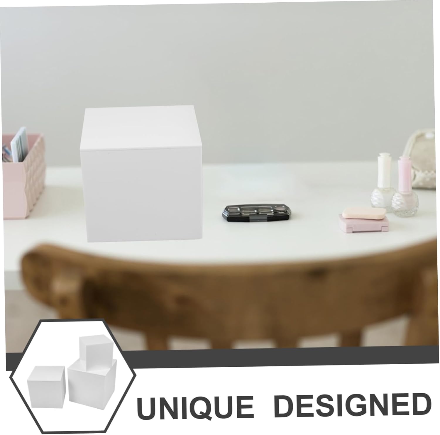 ODM 3pcs Acrylic Cube Display Stands Multi Purpose Risers for Collectibles Jewelry and Photography Square Containers for Easy Use and Stable Support Custom Logo Service