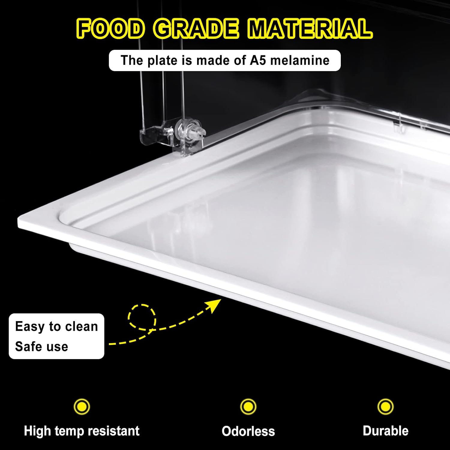 Wholesale OEM ODM Food Serving Display Tray with Clear Roll Top Cover Reusable Platter Cake Pastry Dessert Display Tray Plate Case with Lid for Food Buffet Factory & Supplier