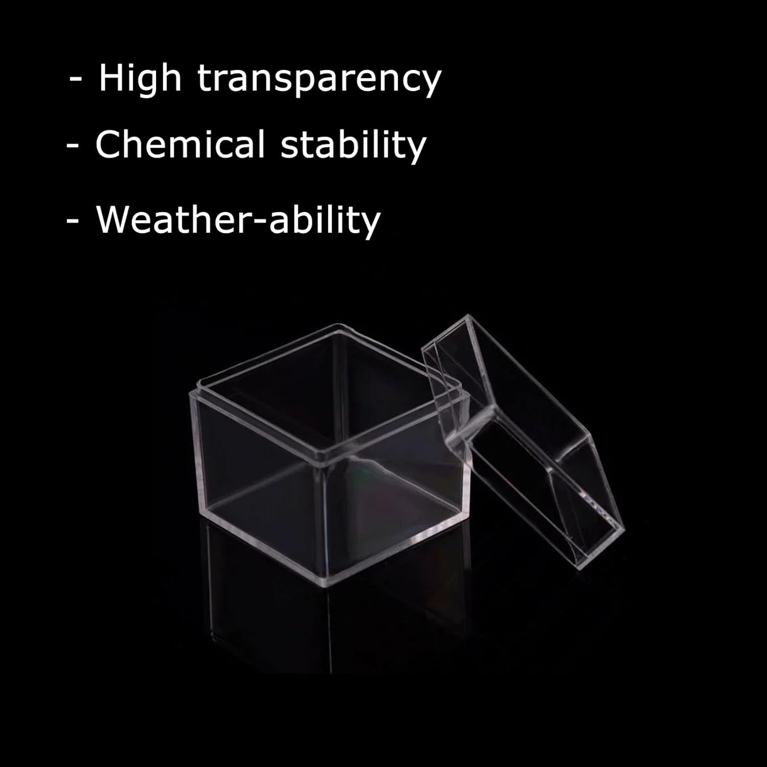 Private Label 36 Pack Small Clear Boxes with Lids, 2x2x2 Inches Candy Containers for Party Favors, Mini Acrylic Square Cube Display Box for Easter,Treat, Cosmetics, Jewelry Custom Logo Service