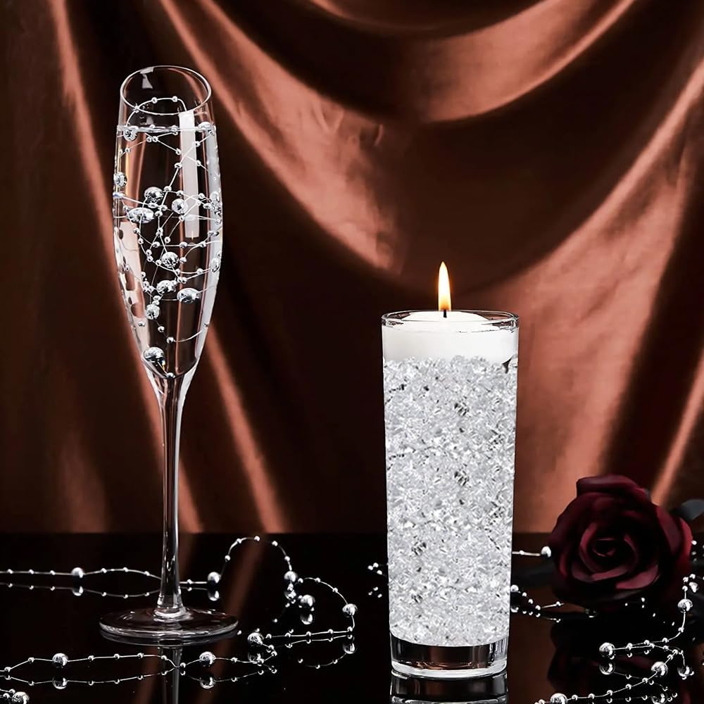ODM Fake Ice, 900 PCS Fake Ice Cubes Clear Fake Ice Acrylic ICES Rocks Reusable ICES Gems Plastic Diamonds Rocks Vase Fillers for Wedding Party Centerpieces DIY Crafts Table Scatter Props Display Custom Logo Service