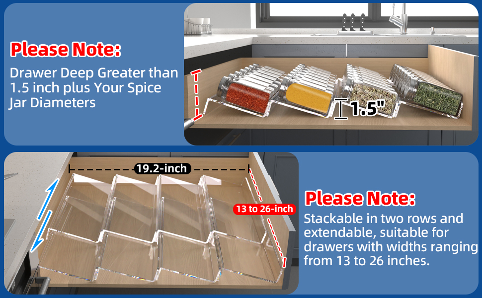 Spice Drawer Organizer spice rack seasoning organizer spice organizer  spice drawer organizer