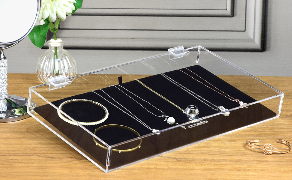 clear box for jewelry with lock