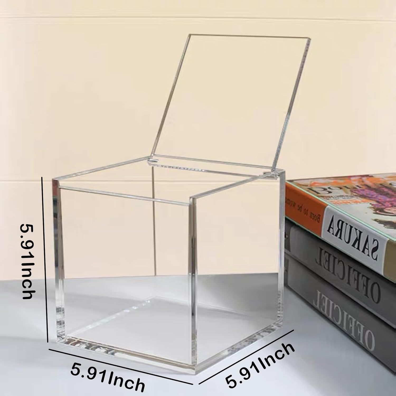 Private Label Acrylic Box Large Clear Box with Lid Acrylic Hinged Lid Storage Box Clear Coffee Pod Holder Graduation Candy Gift Box Transparent Display Box Acrylic Holder with Lid Wholesale Manufacturer