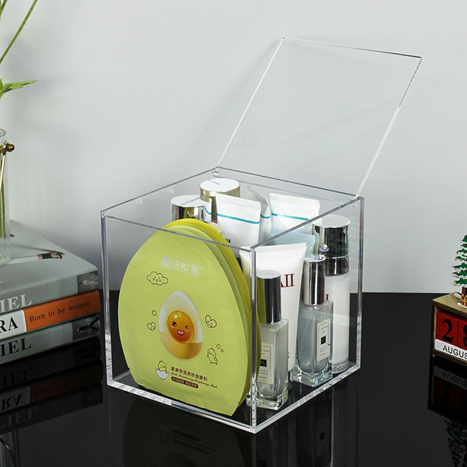 Private Label Acrylic Box Large Clear Box with Lid Acrylic Hinged Lid Storage Box Clear Coffee Pod Holder Graduation Candy Gift Box Transparent Display Box Acrylic Holder with Lid Wholesale Manufacturer