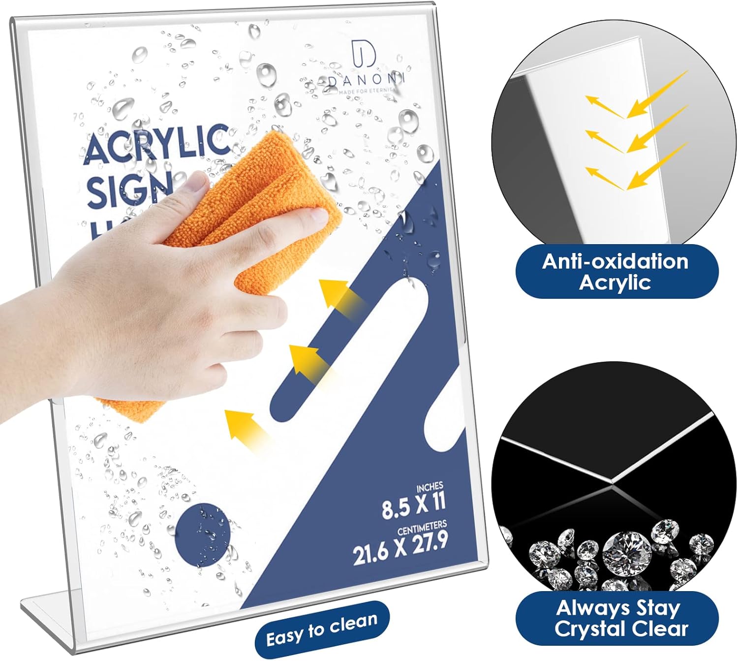 Wholesale Extra Durable Clear Acrylic Sign Holder - 6Pack 8.5x11'' Flyer Document Brochure Paper Display Holder with Vertical Slant Back for Office Desktop - Plastic Menu Stands for Restaurant Tabletop China Factory Bulk Supply