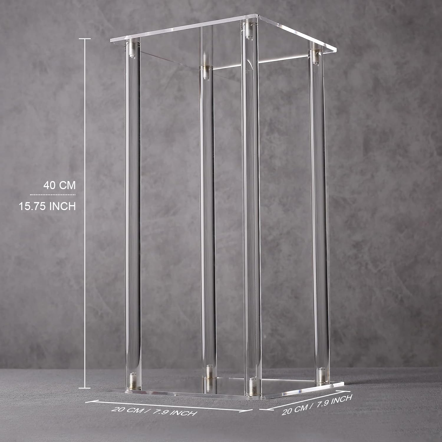 Private Label YALLOVE Acrylic Flower Stand, Set of 2 Clear Pedestal, 15.75 Inch Tall Vases for Wedding Event Party Props, Home Decor OEM Wholesale Manufacturer