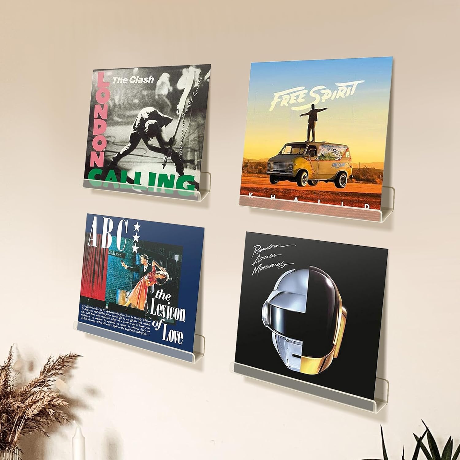 ODM upsimples 12 Pack Vinyl Record Wall Mount Shelves, 12" Vinyl Holder for Album Record Storage & Display, Clear Acrylic Floating Shelves for Wall Decor, Kids Bookshelf, Magazine Rack, Picture Ledge Custom Logo Service