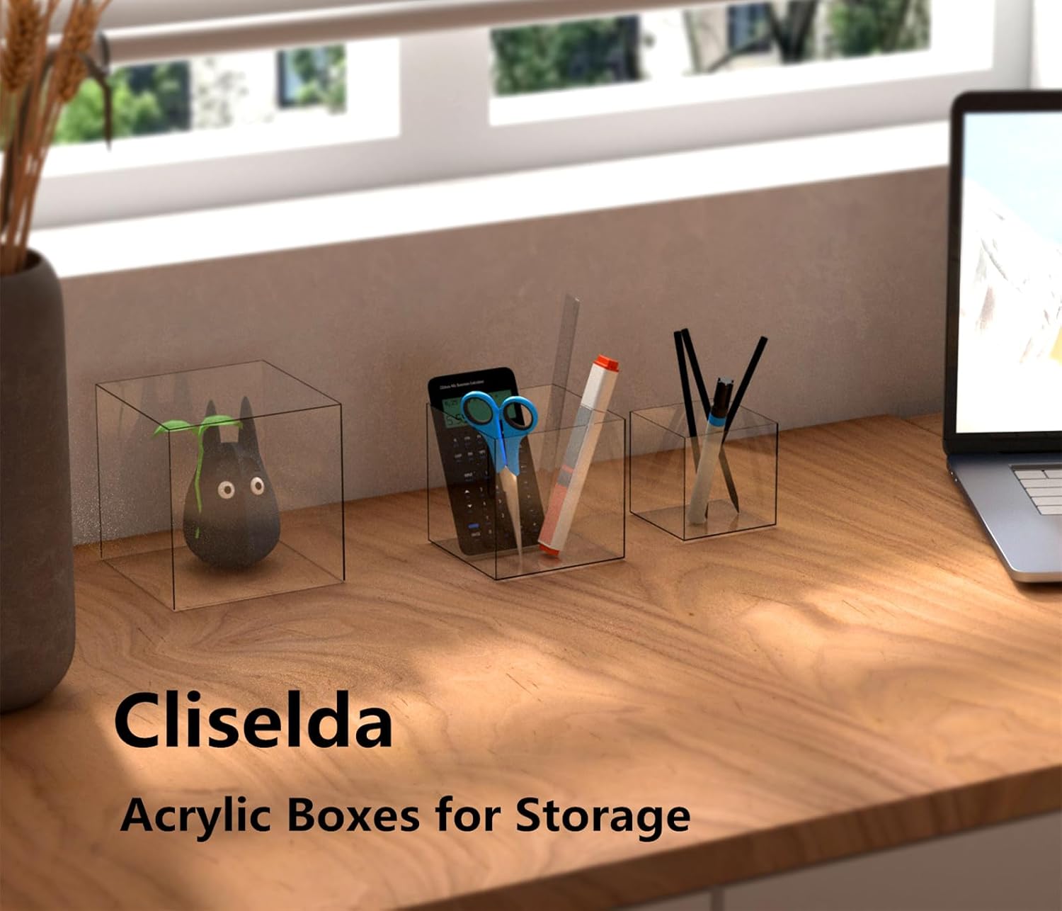 ODM Clisela 3pcs Acrylic Cube Display Stands Box Risers with Hollow Bottoms, Food Risers for Buffet Table, Decorative Display Stand Shelf for Dessert Collectibles Jewelry Figures Show - Clear 3" 4" 5" Custom Logo Service