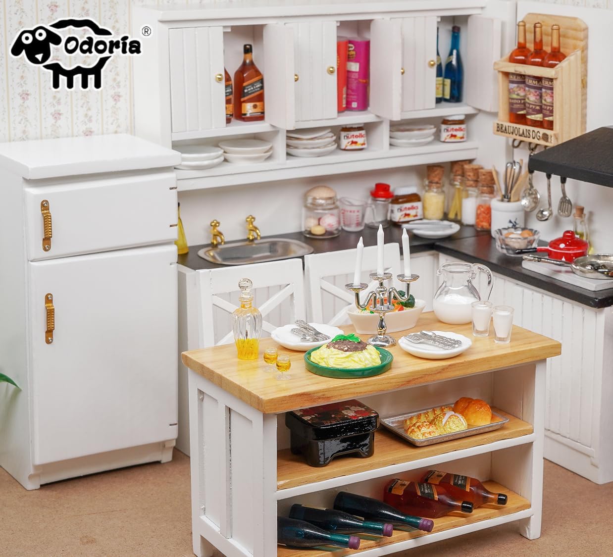 Wholesale OEM ODM Odoria 1/12 Miniature Acrylic Bakery Display Dollhouse Decoration Accessories Factory & Supplier