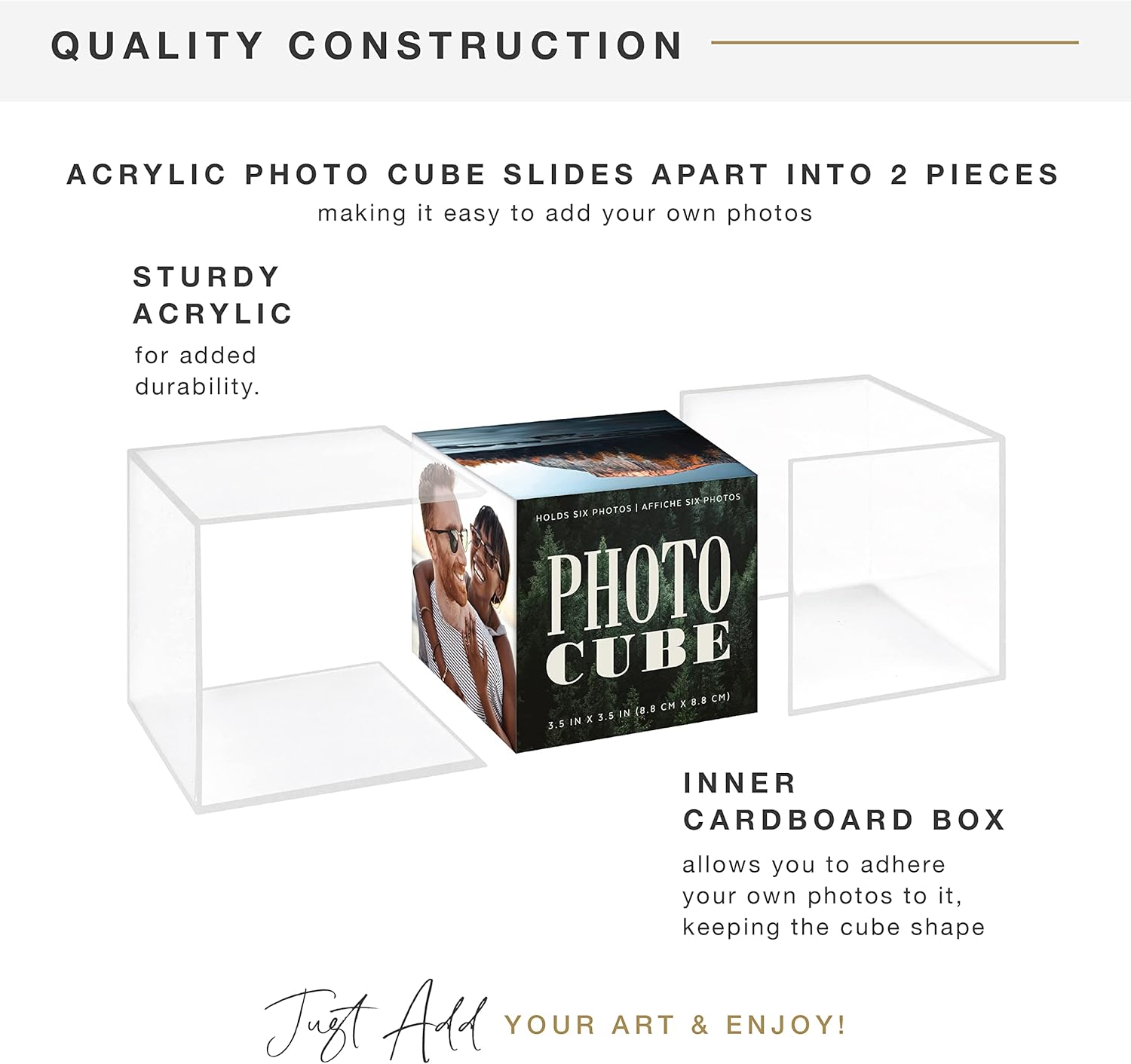 ODM MCS 3.25x3.25 Inch Clear Plastic 6 Sided Photo Cube 4-Pack, Clear (65750) Custom Mold Development