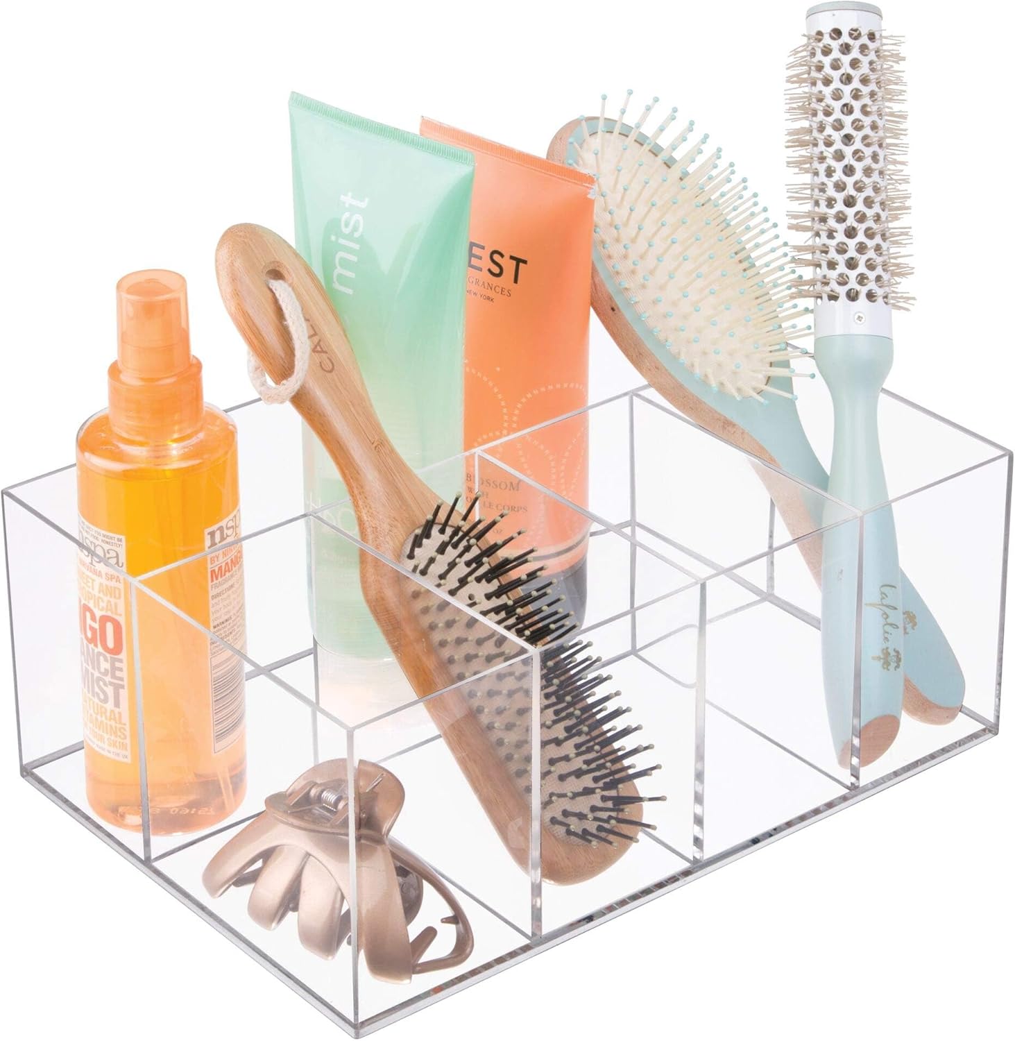 Private Label iDesign 5-Section Divided Vanity Organizer for Cosmetic Storage - Clear Factory Direct Price