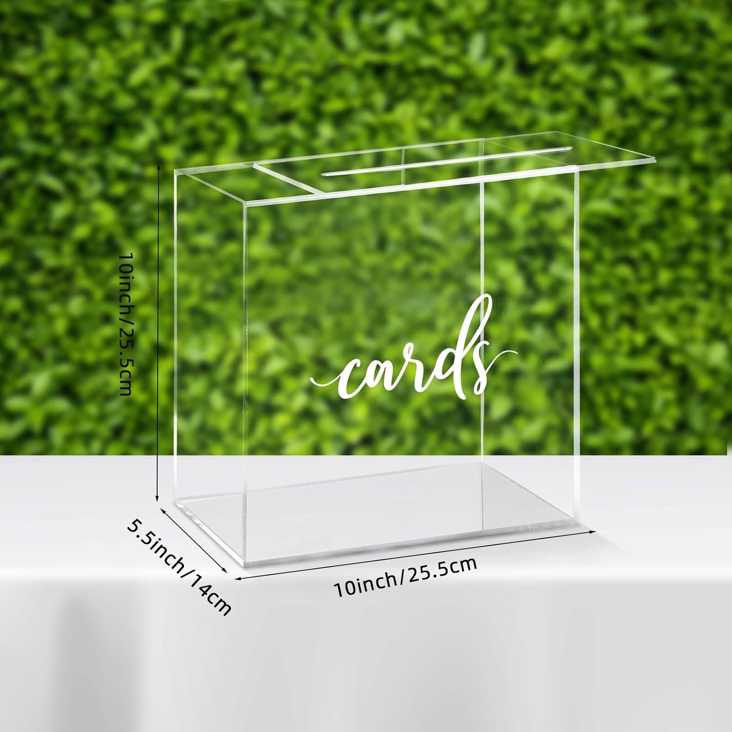 Private Label Hooqict Clear Acrylic Wedding Card Box with Slot Large Blank Gift Card Boxes for Reception, Party, Wishing Well, Money Box Holder, Graduation Decorations, Baby Shower Wholesale Manufacturer