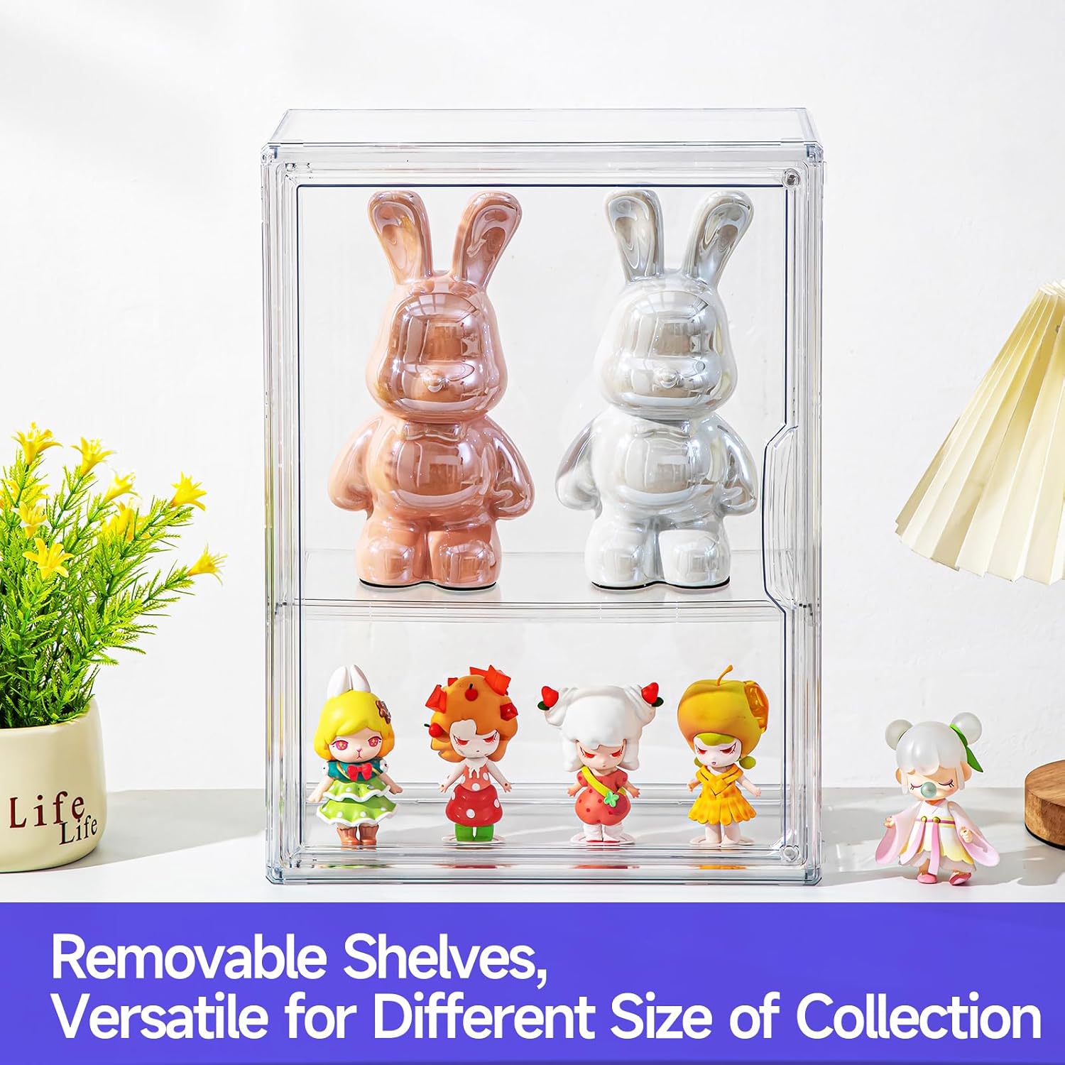 Wholesale OEM ODM Clear Display Case for Figures with Magnetic Door, Acrylic Display Cases for Collectibles, 3Tiers Acrylic Storage Organizers Box, Desktop or Wall-Mounted Showcase for Collectibles Action Figure (1) Factory & Supplier