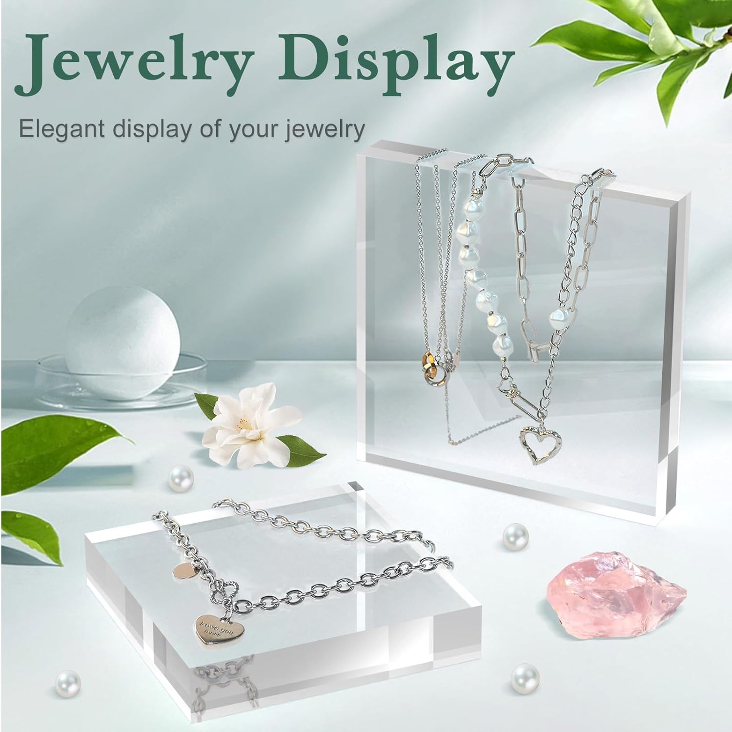 Private Label Acrylic Base Stand 4 Pack 6 X 6 X 1 Inch Acrylic Blocks for Display Trophy Base Clear Square Cube Riser Display Cylinder Pedestal Stands for Collectibles Jewelry Props Food Display OEM Wholesale Manufacturer