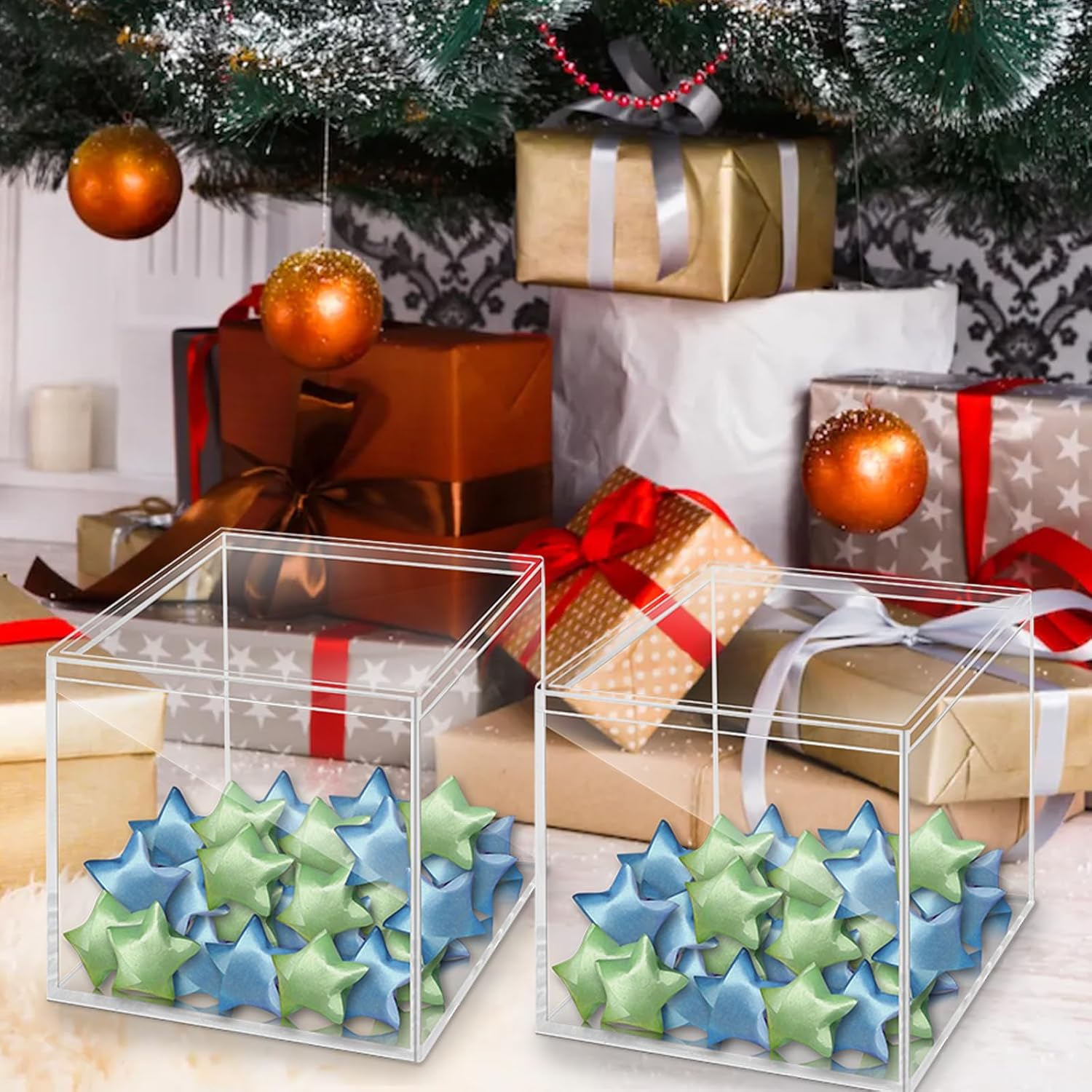 ODM 12Pack 4x4x4 Inches Acrylic Containers Clear Box with Lids for Display Acrylic Gift Box & Clear Multi Purpose Organizer Candy Storage for Cosmetics, Makeup, Jewelry, Party Favor Custom Logo Service