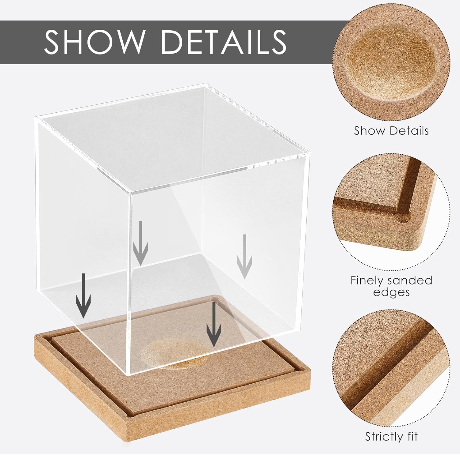 ODM 2 Pieces Softball Display Case Plastic Softball Holder Baseball Display Case Memorabilia Acrylic Display Cube Clear Ball Holder for Baseball, Sport Ball, Golf Ball, Tennis Ball Storage Custom Logo Service