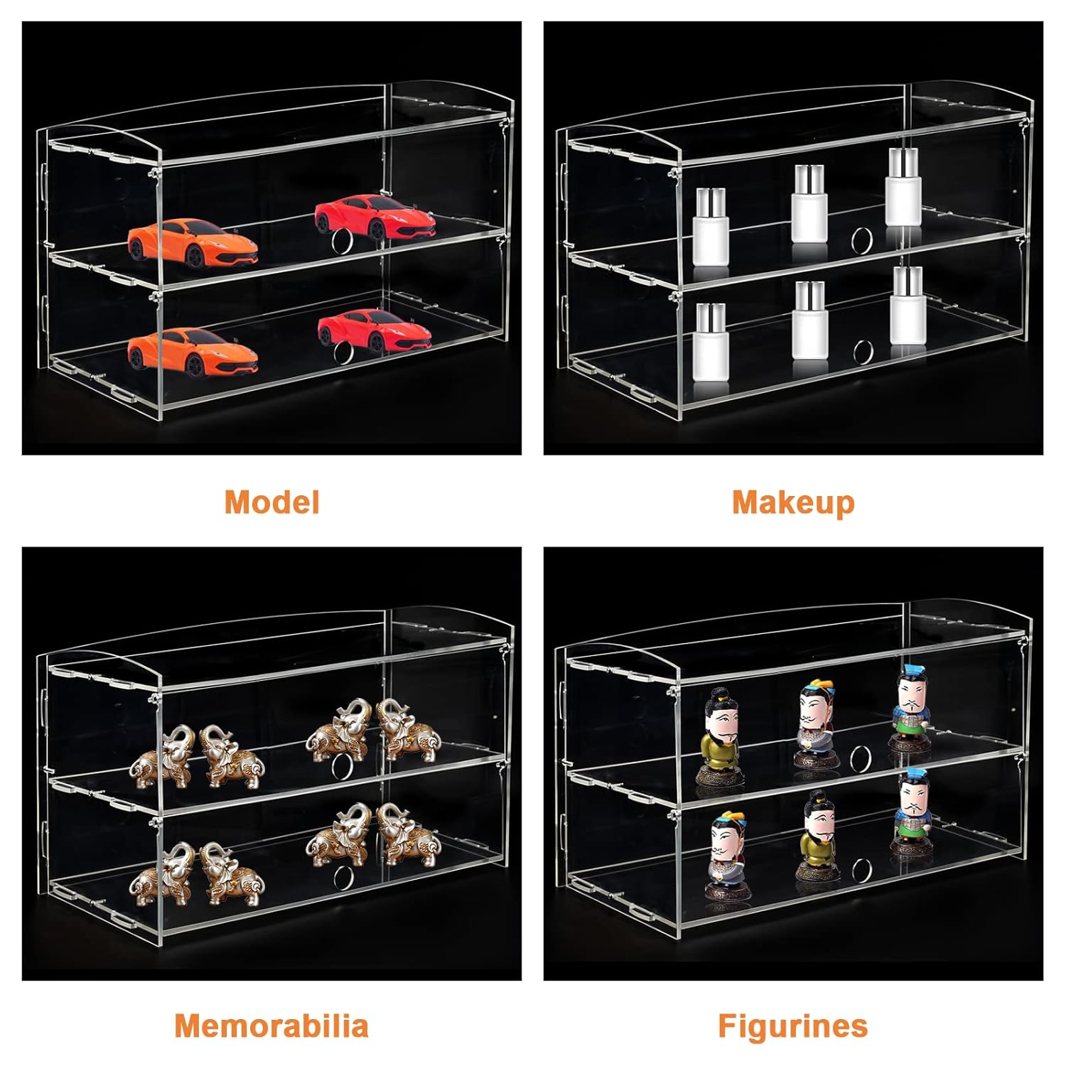 Wholesale OEM ODM Acrylic Display Case 2 Layer Bakery Pastry Display Case Retail Display Counter Cases Acrylic Display Shelf Donut Cookie Display Cabinet Plastic Case Factory & Supplier