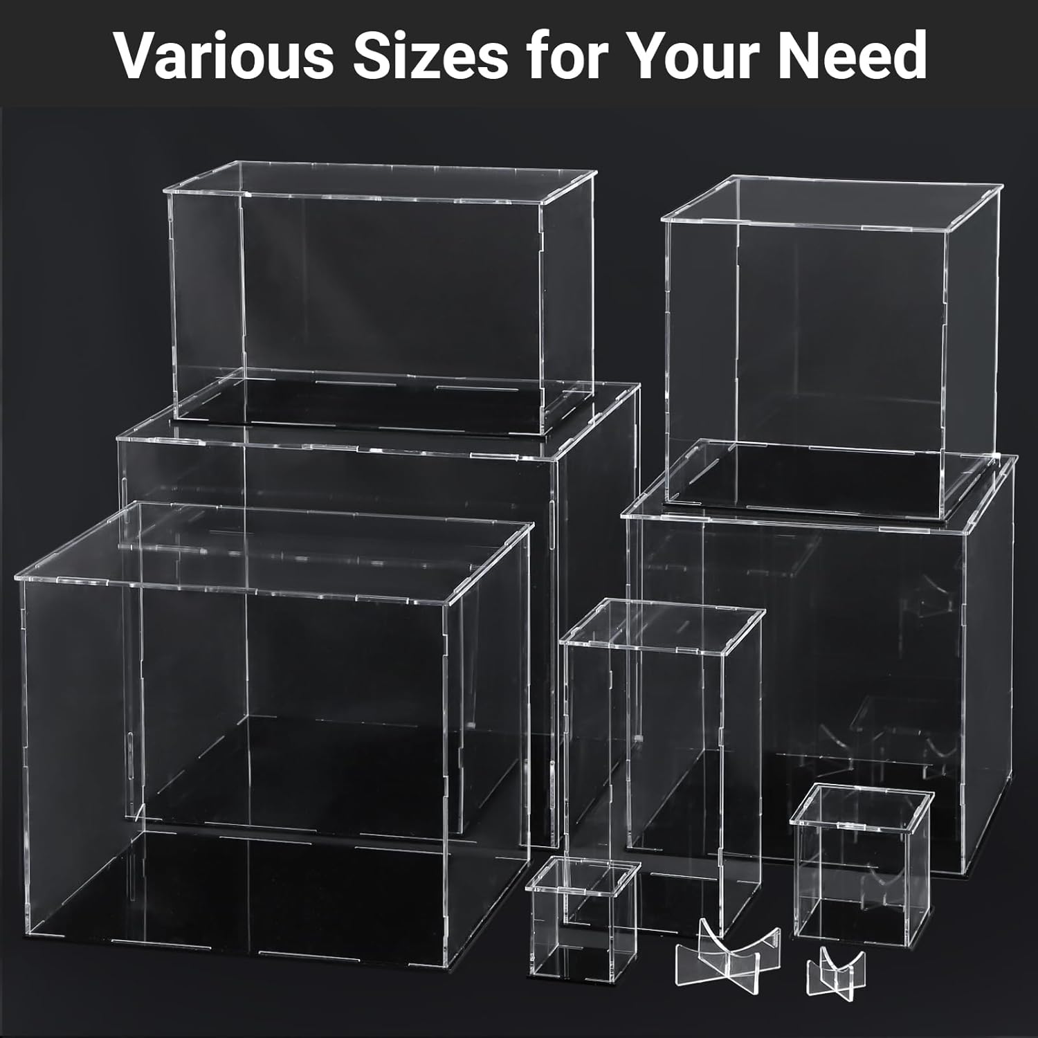Wholesale OEM ODM Enoin Glass Display Case, 10x10x10 inch, Clear Plastic Box for Hat Football Basketball Soccer Ball Volleyball Rugby Action Figure Shoe Memorabilia Factory & Supplier