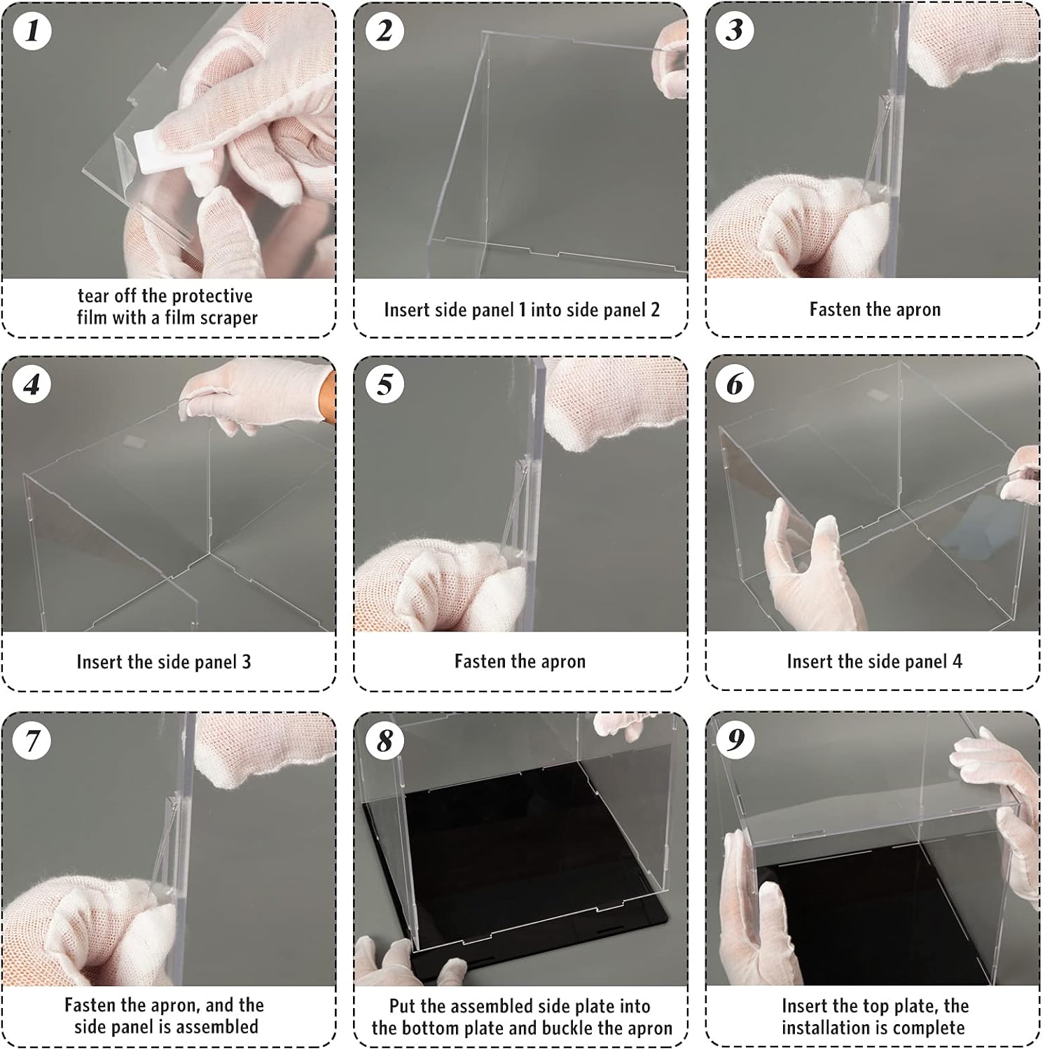 Wholesale OEM ODM Clear Self-Assembly Acrylic Display Case Transparent Dust Proof Protection Showcase for Figurine Collectibles Figures Basketball(6 x 6 x 6 Inch) Factory & Supplier
