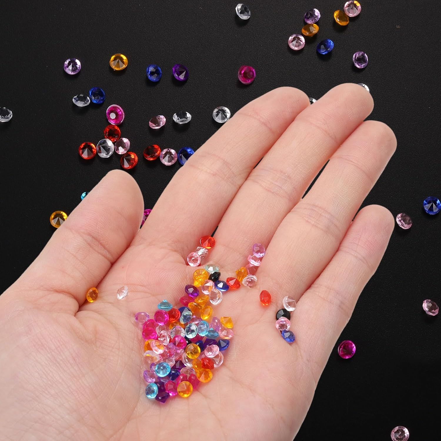 Private Label PATIKIL 4000 Pieces Transparent Diamond Crystal 4mm Acrylic Wedding Diamonds Table Scatter Confetti Vase Fillers Gems for Table Centerpiece Bridal Shower Party, Pink Clear Wholesale Manufacturer
