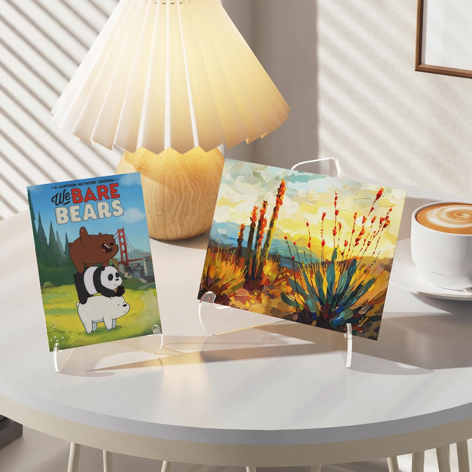 Private Label 5 Pack Acrylic Display Stand, Plate Stand for Display, Clear Easel Stand, Display Holder for Card, Frame, Picture, Magazine, Book, CD, Phone (Small/ 3 Inch) OEM Wholesale Manufacturer